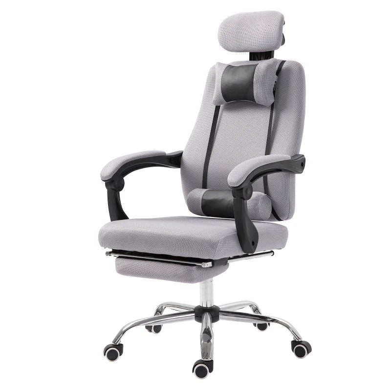 Ergonomic Executive High Back Office Chair with Footrest,Lumbar Support,Grey