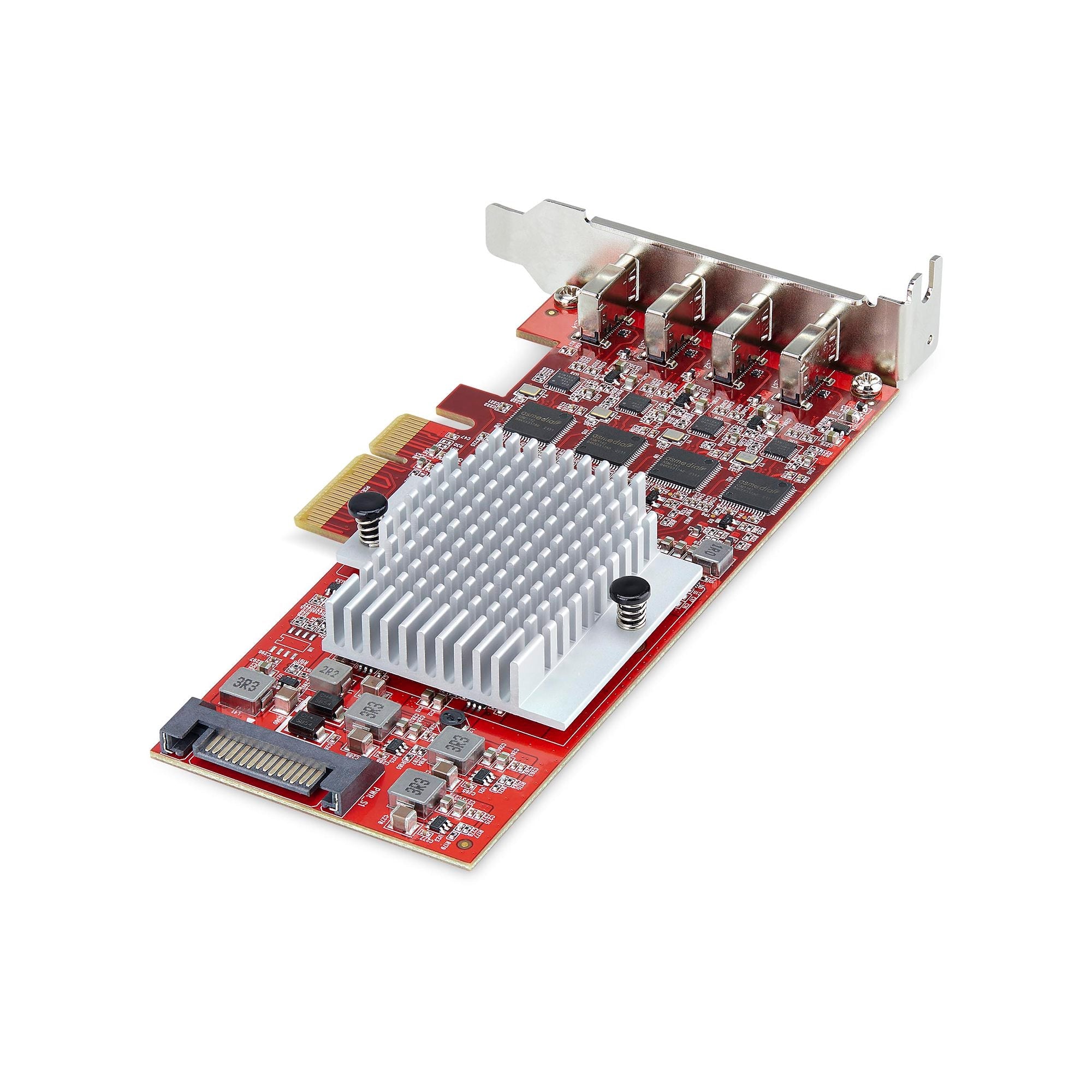 4-Port USB Type-C PCIe Card, USB 3.2 10Gbps, USB-C PCI Express Expansion Card, 4x Independent USB Controllers, Windows/Linux/macOS, TAA-Compliant