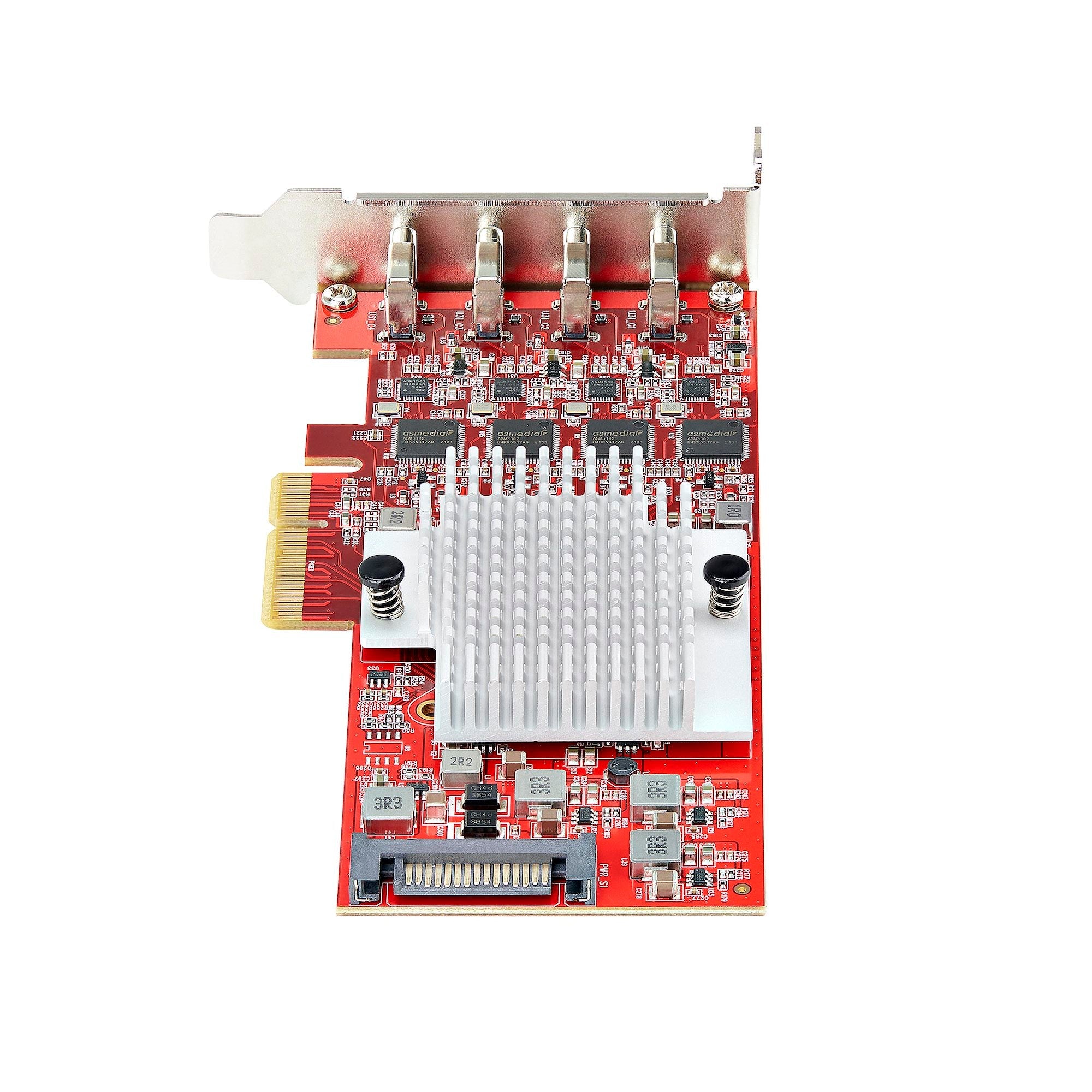 4-Port USB Type-C PCIe Card, USB 3.2 10Gbps, USB-C PCI Express Expansion Card, 4x Independent USB Controllers, Windows/Linux/macOS, TAA-Compliant