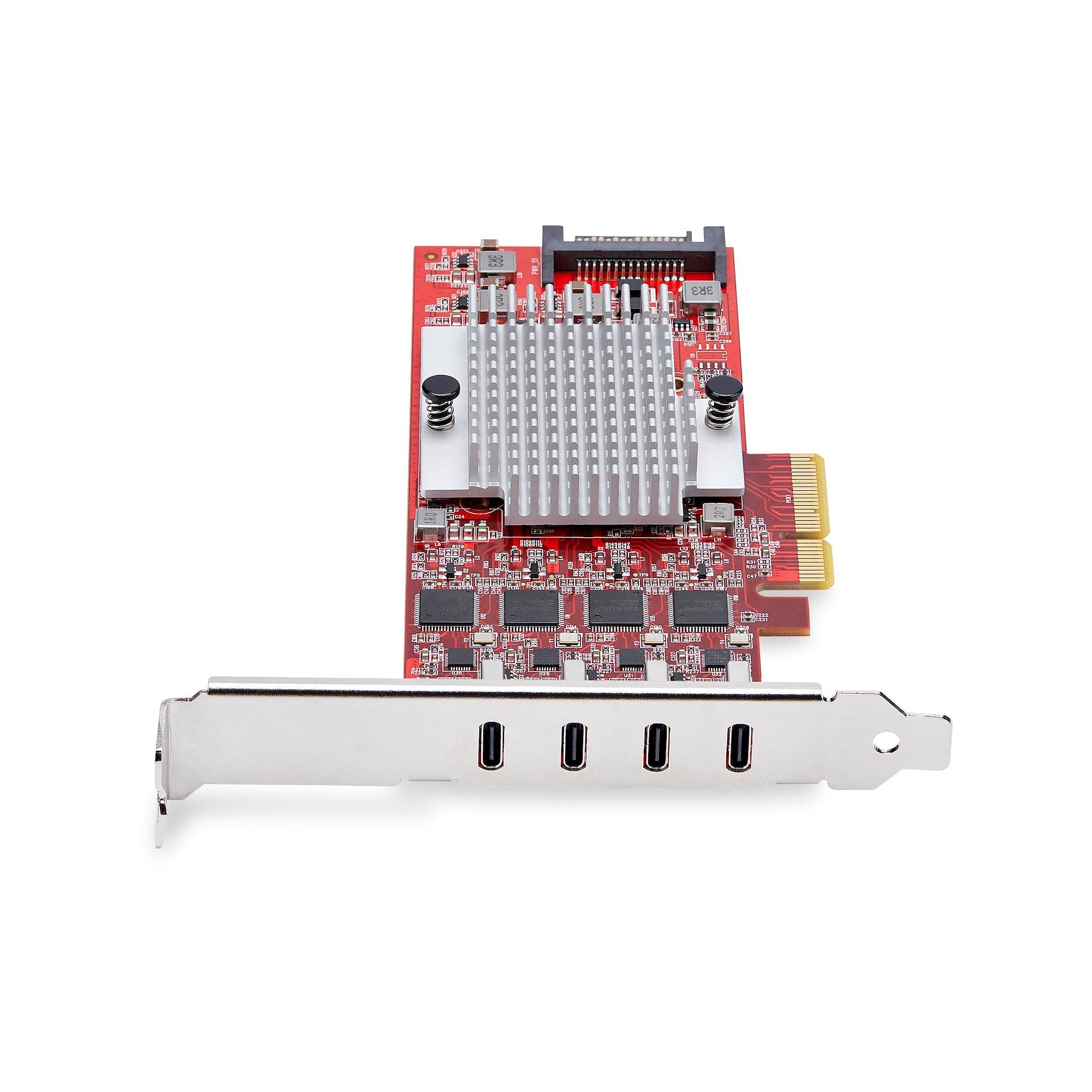 4-Port USB Type-C PCIe Card, USB 3.2 10Gbps, USB-C PCI Express Expansion Card, 4x Independent USB Controllers, Windows/Linux/macOS, TAA-Compliant