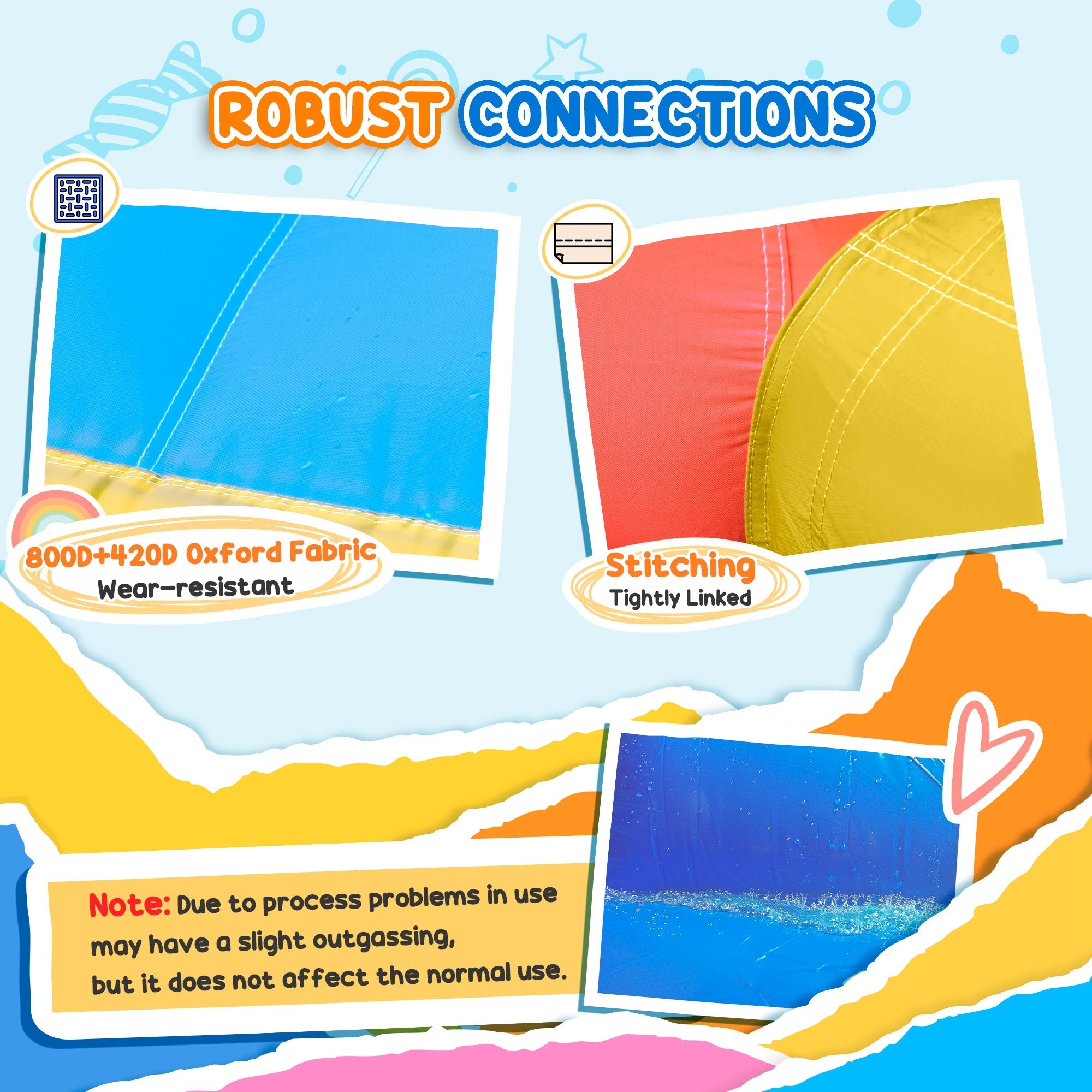 Outsunny Inflatable Kids Bouncy House, 4-in-1 Trampoline Bounce Castle with Slide & Water Pool, Includes Inflator, Ages 3-10