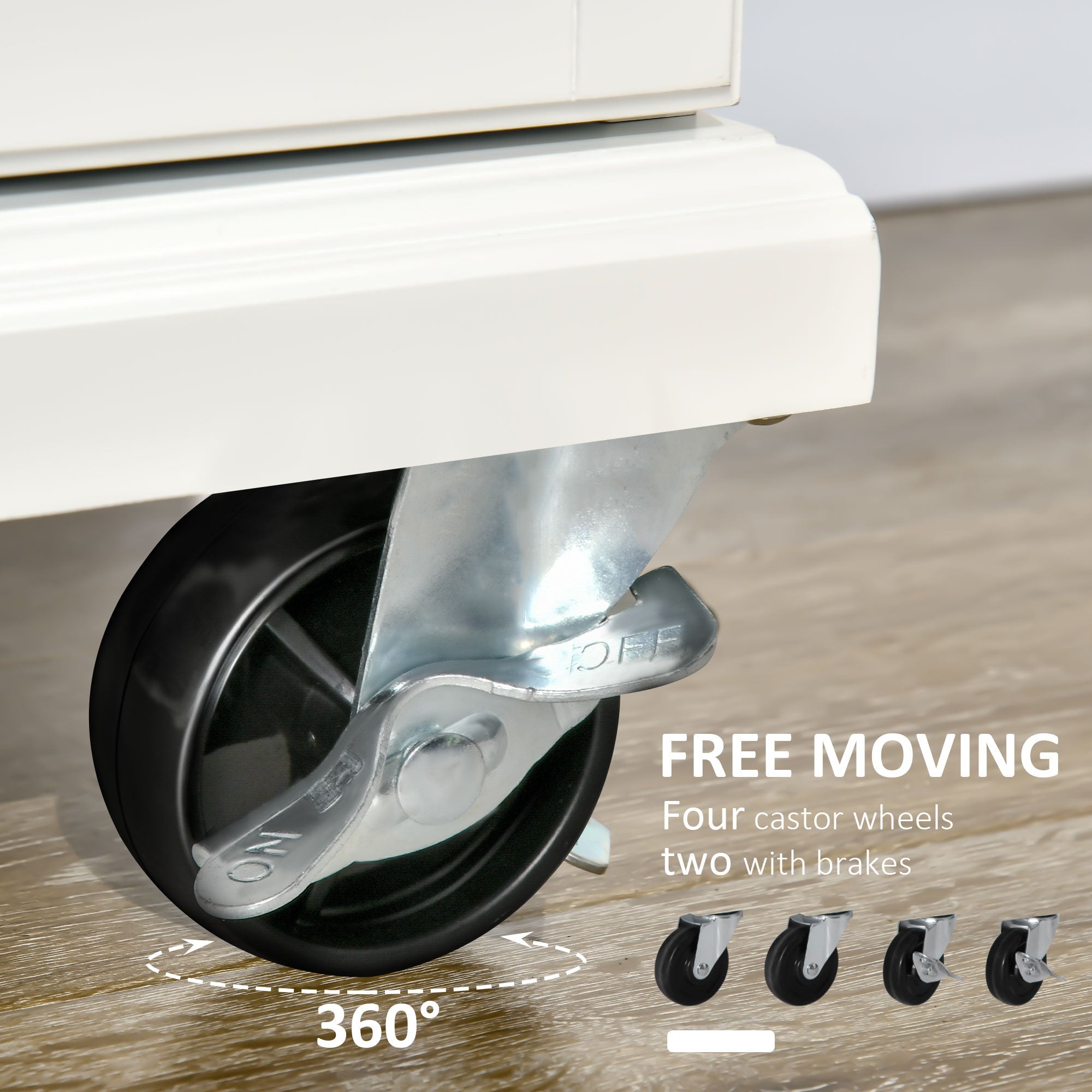 HOMCOM Extendable Kitchen Cart: Rolling Island with Counter, Drawer, Cabinet, Towel Rack for Dining & Kitchen Use