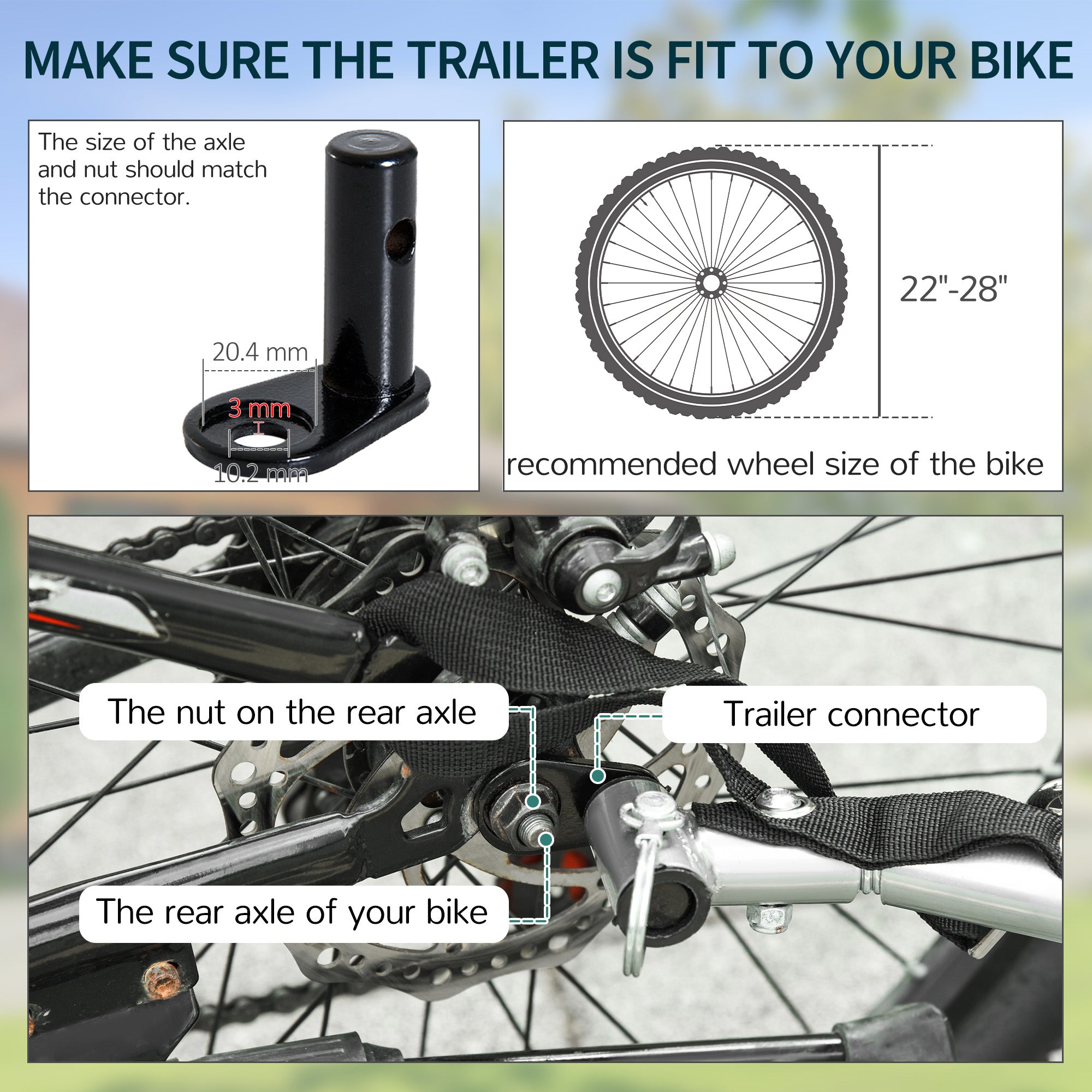 Aosom Bicycle Cargo Trailer Folding Cart Carrier for Cycling Camping Garden w Quick Release Cover Grey