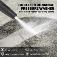 Outsunny Electric Pressure Washer – 2176 PSI High Pressure Power Washer with Adjustable Nozzle