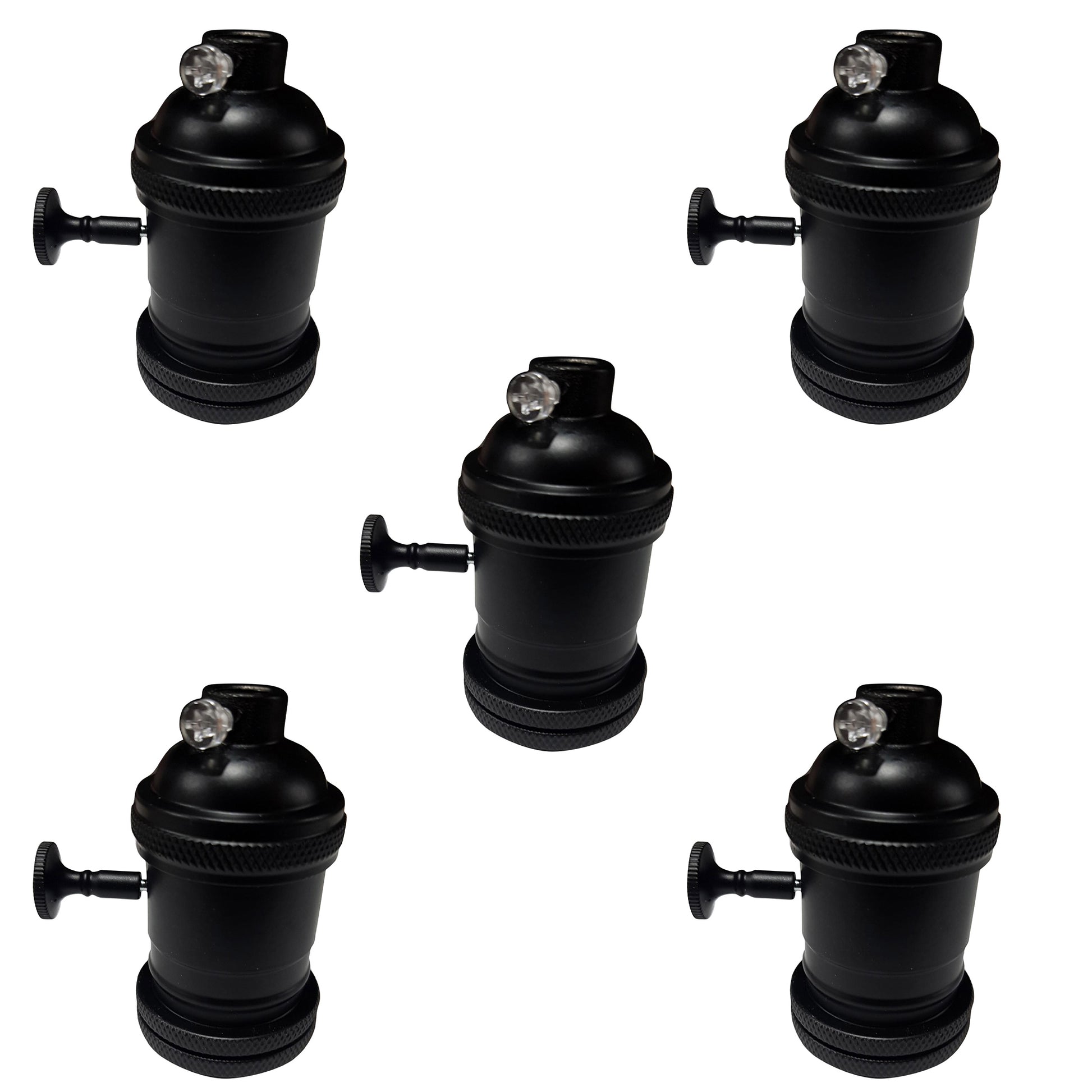 Vintage Metal Bulb Socket Lamp Holder With Switch And Screw~1753