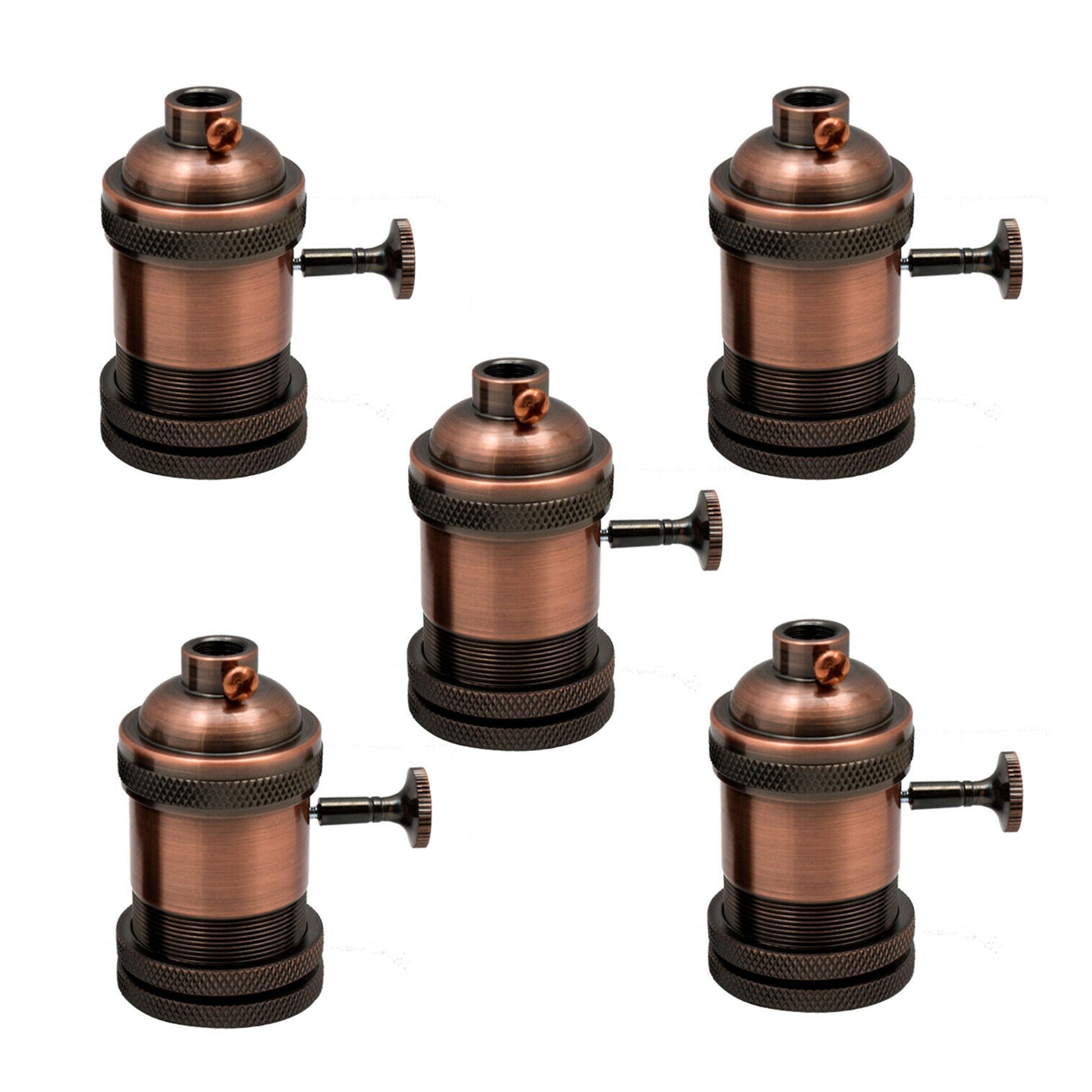 Vintage Metal Bulb Socket Lamp Holder With Switch And Screw~1753