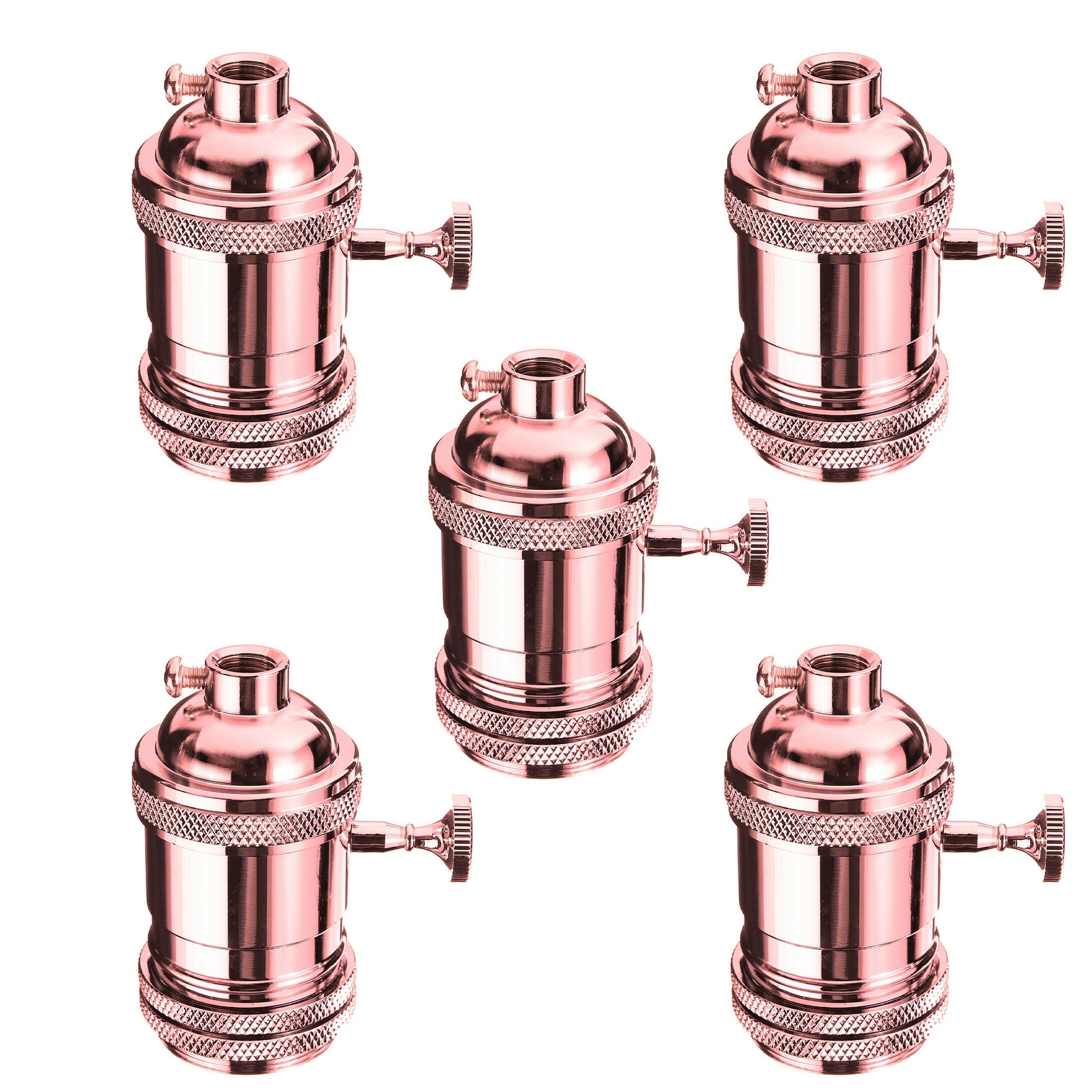 Vintage Metal Bulb Socket Lamp Holder With Switch And Screw~1753