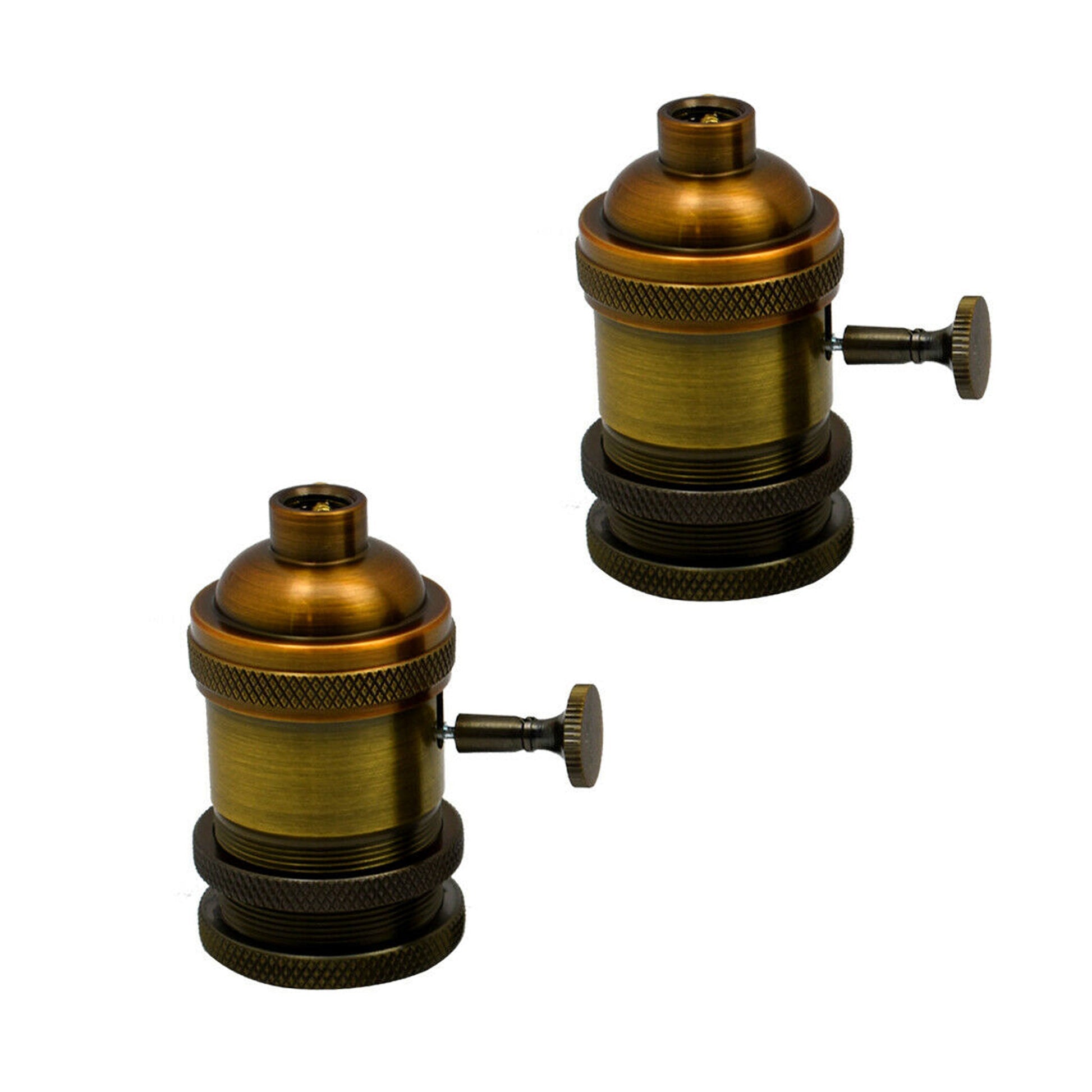 Vintage Metal Bulb Socket Lamp Holder With Switch And Screw~1753