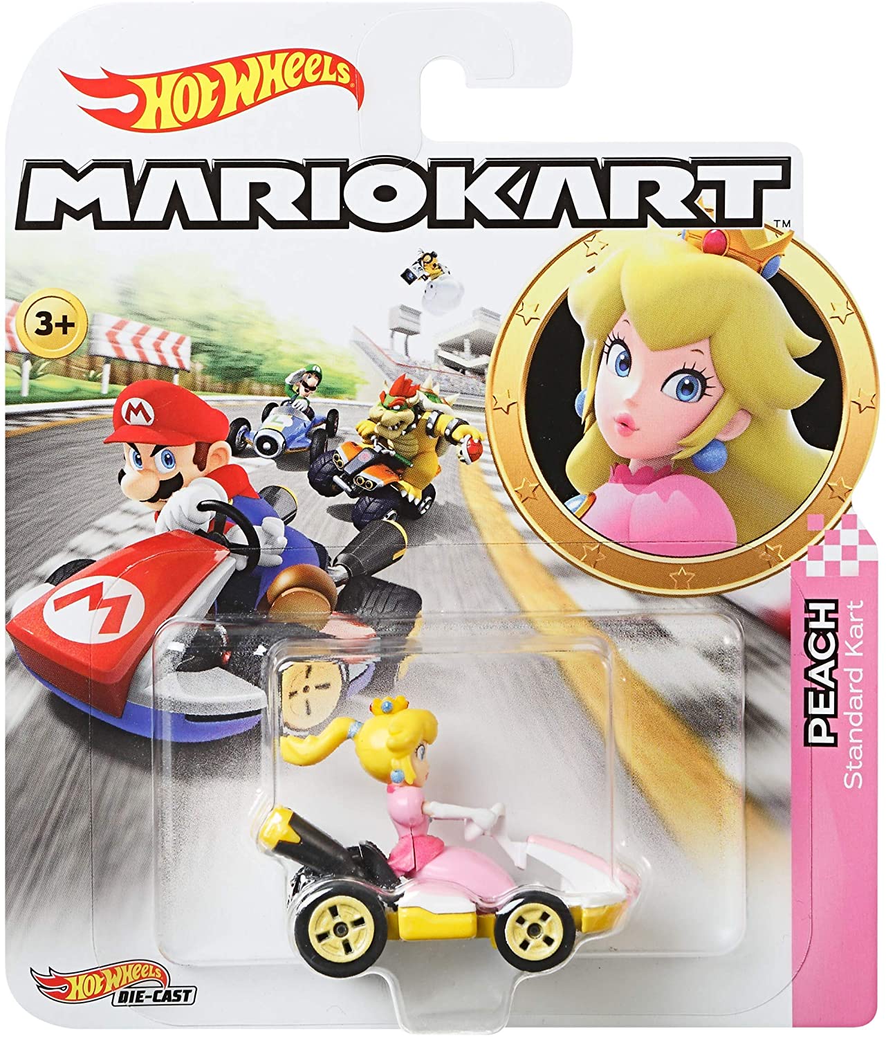 Hot Wheels Die-Cast 1/64 Mario Kart - Princess Peach Standard Kart