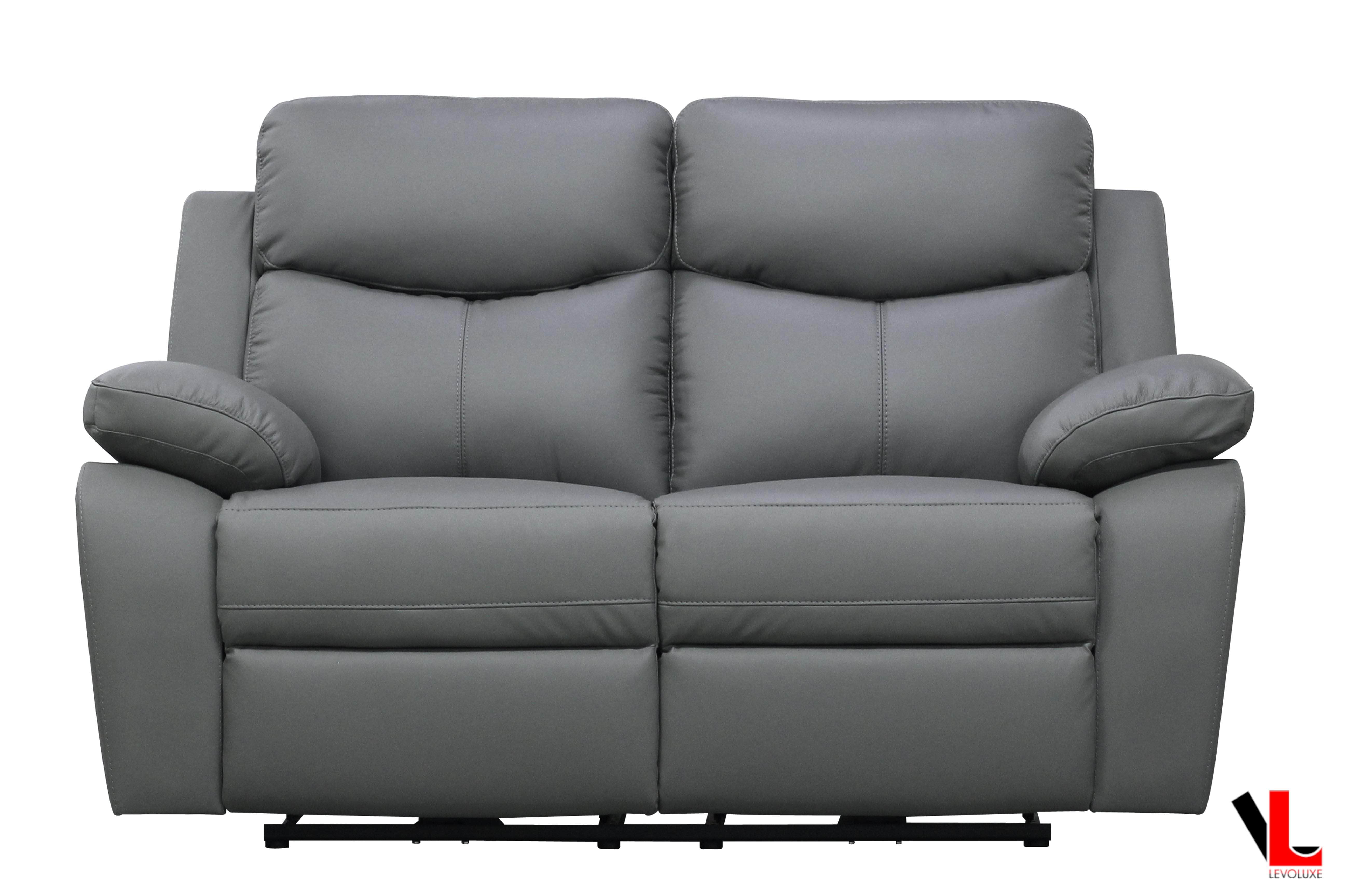 Aveon 62" Pillow Top Arm Reclining Loveseat in Leather Match - Available in 2 Colours