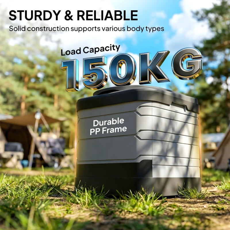 Portable Toilet for Adults Foldable Porta Potty 12 Coagulant Packets for Camping Travel RV Outdoor Use