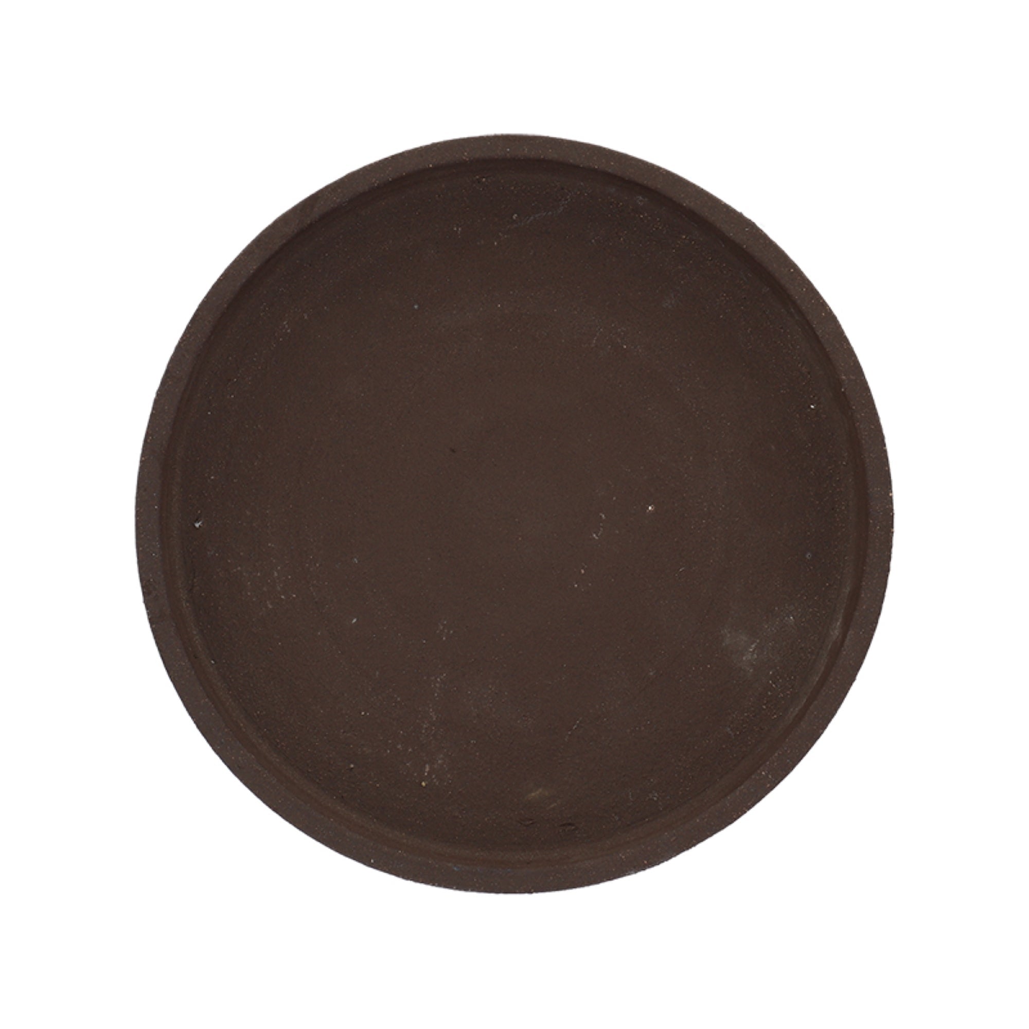 Saucer Unglazed Brown 9.9 in