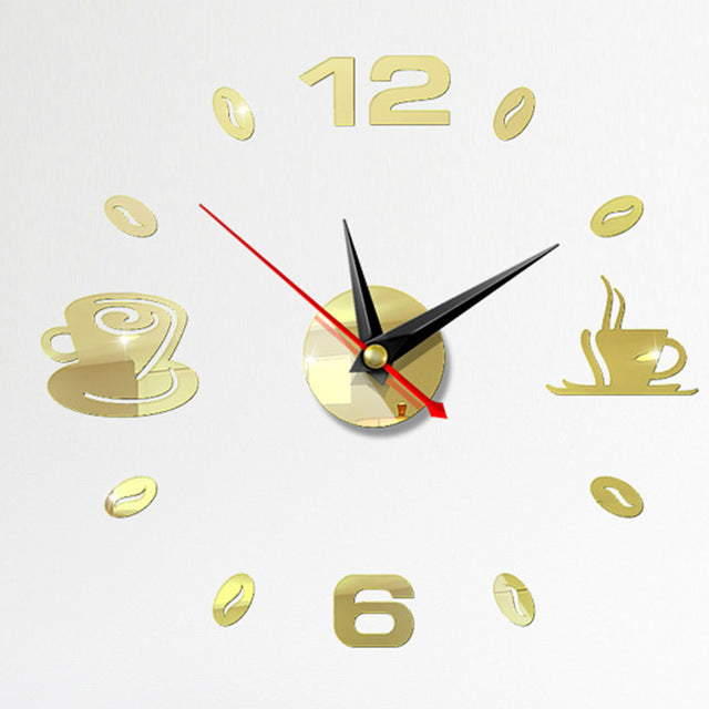 Coffee Cups 3D Clock