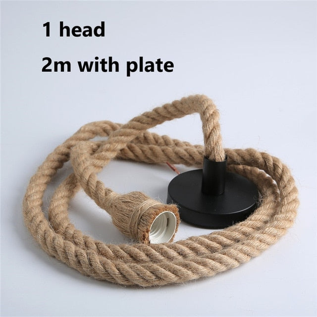 Wicker Rope Pendant Light