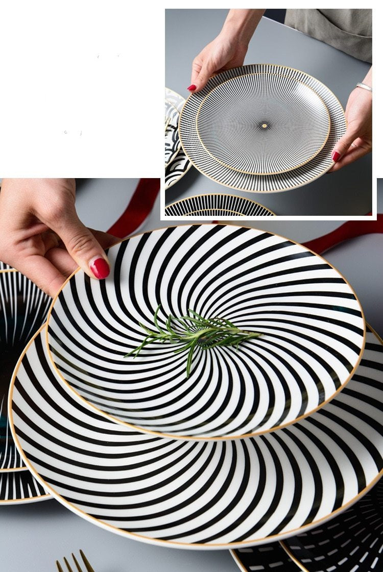 Allure Geometry Dinnerware Set