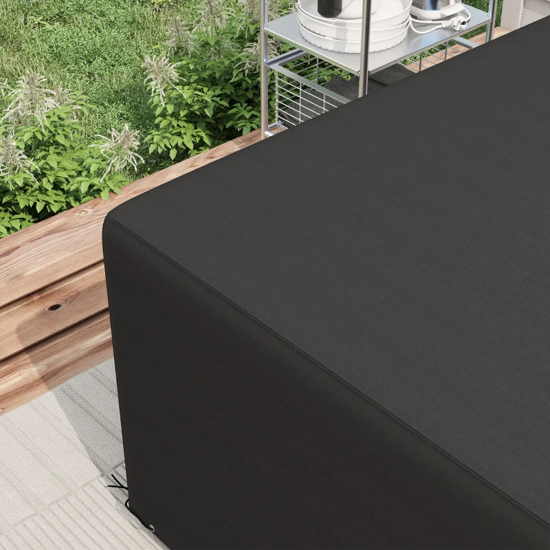 Patio Furniture Cover for Outdoor Sectional Sofa Set Waterproof Windproof Oxford Fabric, 97" x 65" x 26", Black