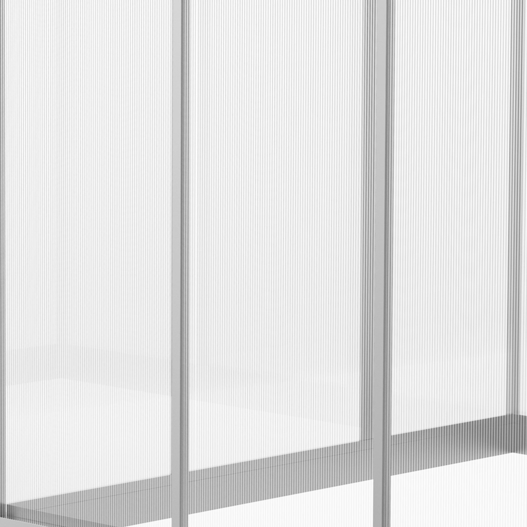 Outsunny Walk-In Greenhouse 6'x6' Polycarbonate Plant Flower Growth Cold Frame Weather Resistant Gardening Planting Growing Clear