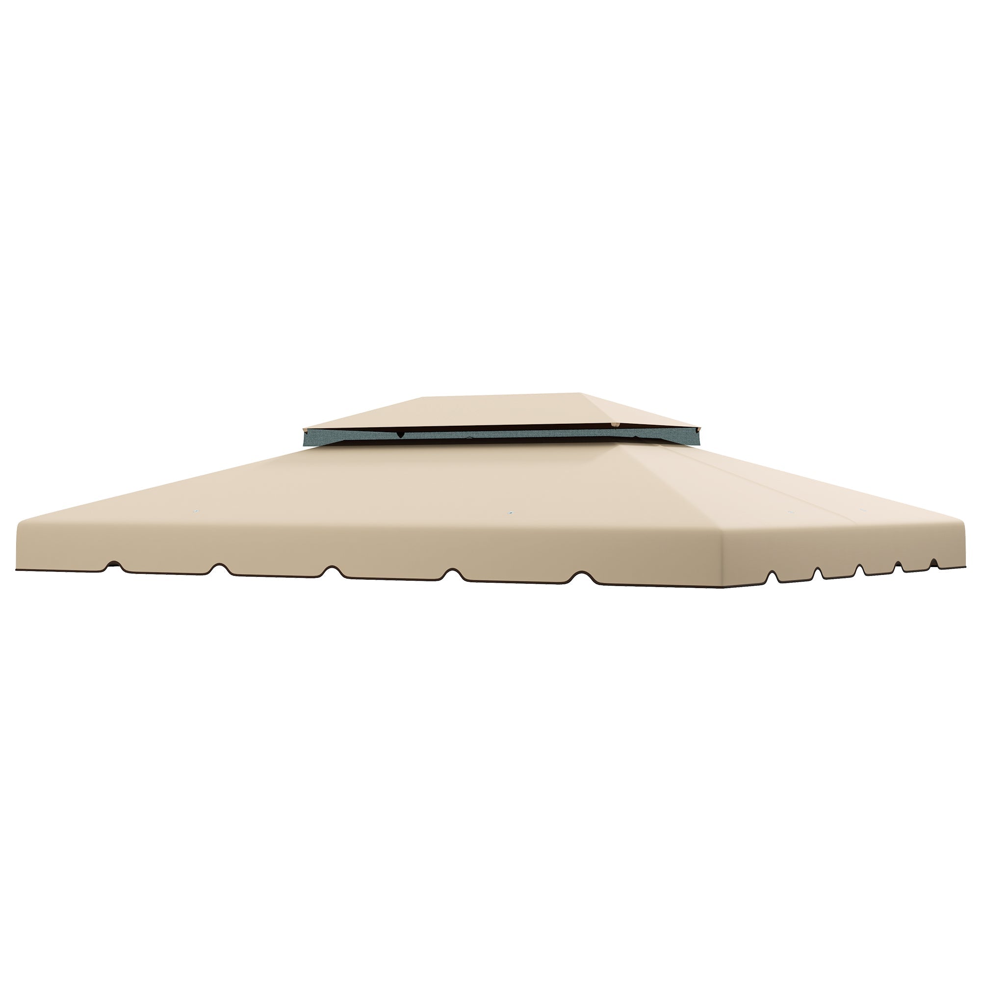 Outsunny 13.1' x 9.8' Gazebo Replacement Canopy, Gazebo Top Cover with Double Vented Roof for Garden Patio(TOP ONLY), Cream