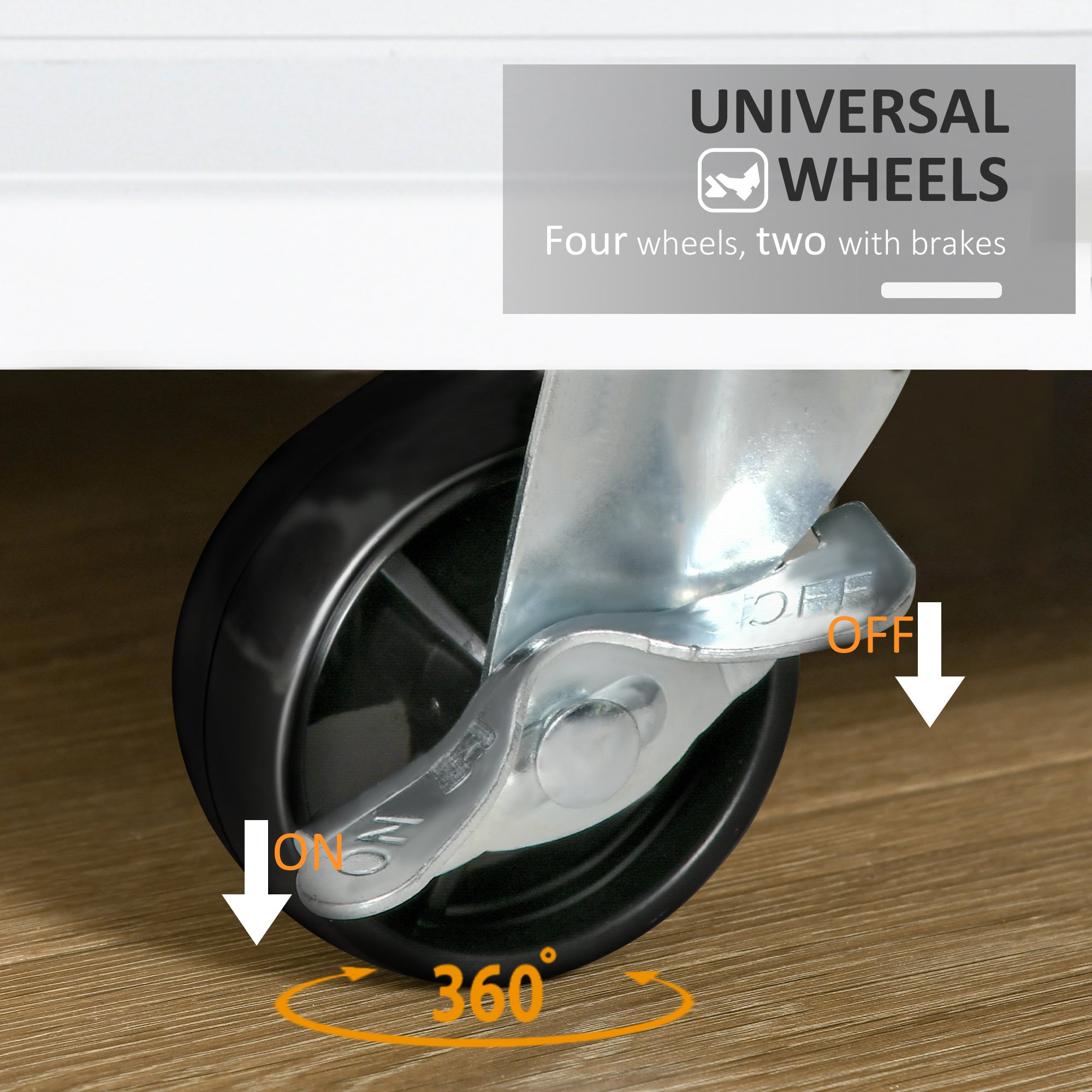 HOMCOM Culinary Companion: Kitchen Island Trolley Cart with Rubber Wood Top, Spice Rack, Towel Holder, 3-Tier Storage, Black Finish