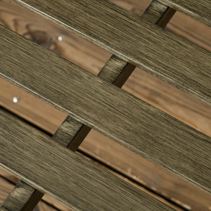 Outdoor Garden Bench, Metal Bench, Wood Look Slatted Frame Furniture for Patio, Park, Porch, Lawn, Yard, Deck, Black