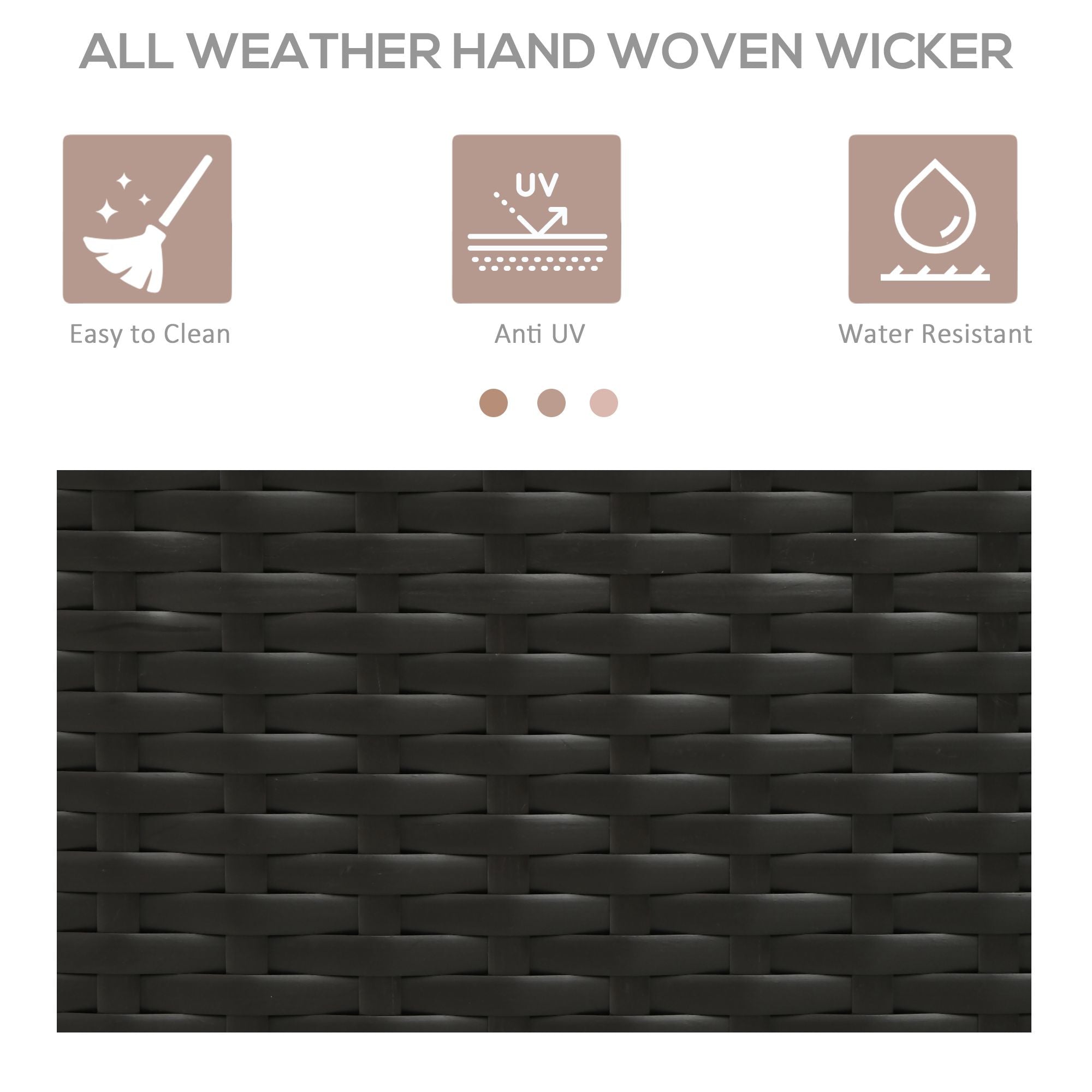 Outsunny Ratten Outdoor Towel Rack for Pool Towel Rack, Dark Brown