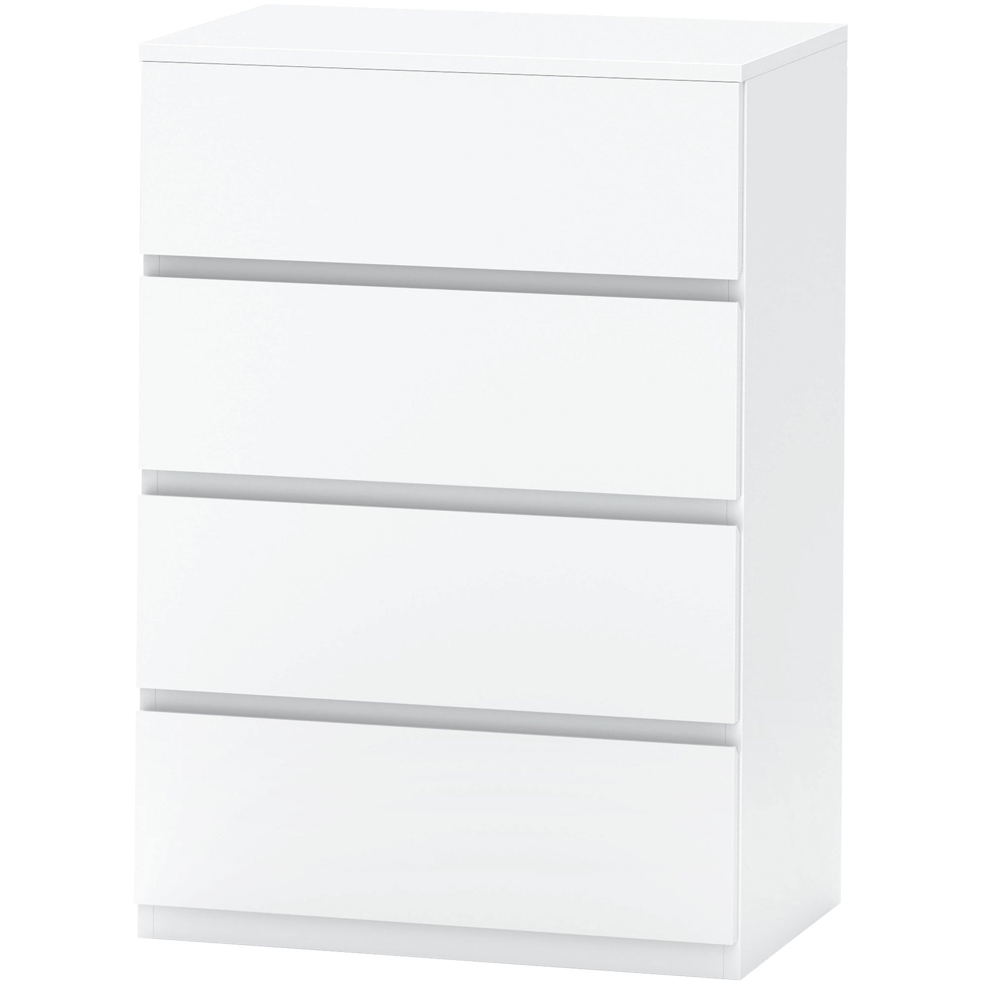 HOMCOM 4 Drawer Chest Storage Cupboard Freestanding Drawer Unit, White
