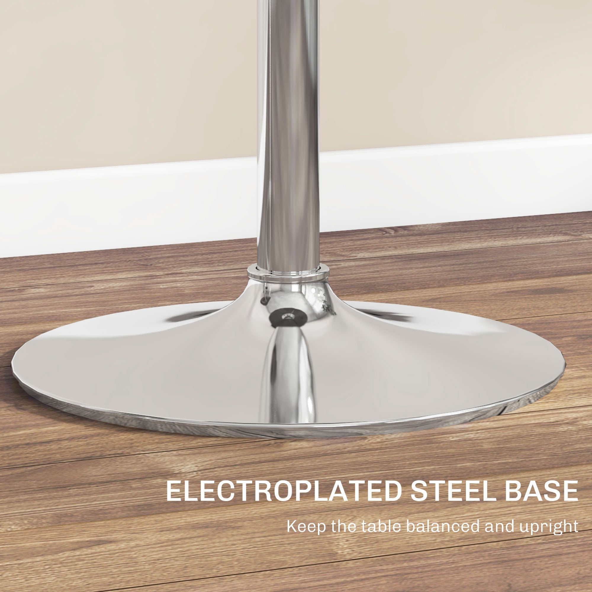 HOMCOM Adjustable Bar Table for 2, Round Pub Table with PE Rattan Top and Steel Base for Home Bar, Small Dining Room, Grey