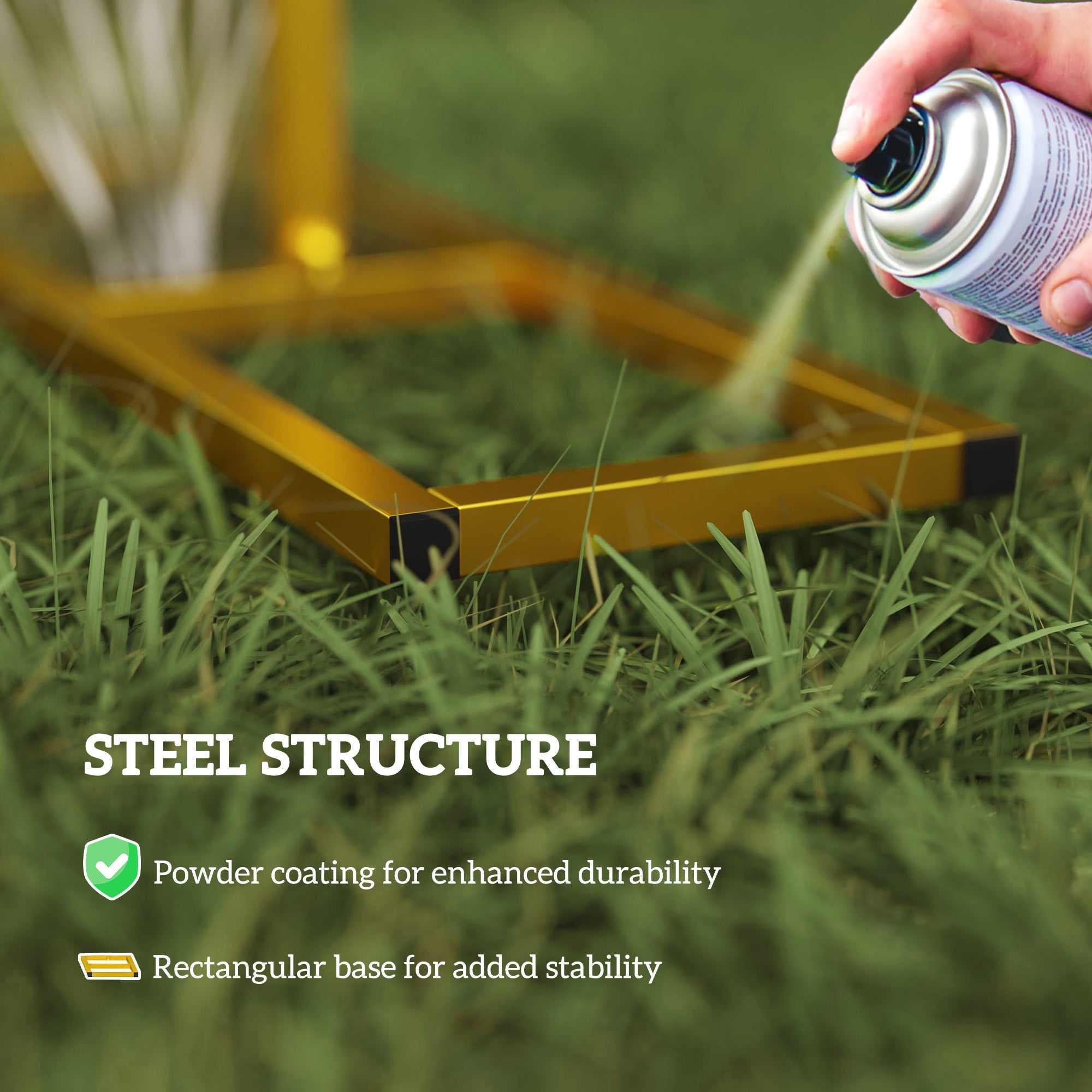 Outsunny Wedding Arch Backdrop Stand, Metal Garden Balloon Arch Stand for Birthday Party, Bridal Shower, Graduation, Ceremony, Banquet Decorations, Gold