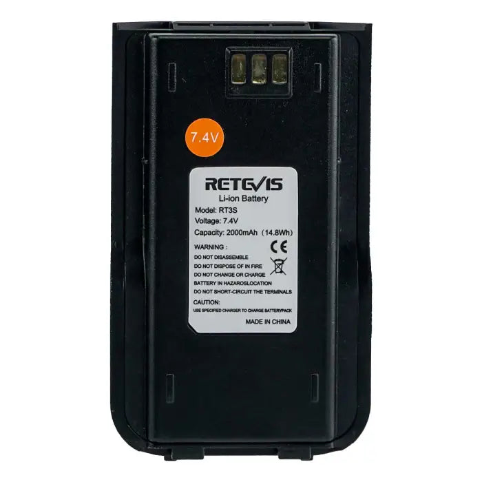 Retevis 2000mAh 7.4V Original Rechargeable Li-Ion Battery For Retevis RT3 RT3S - J9110B