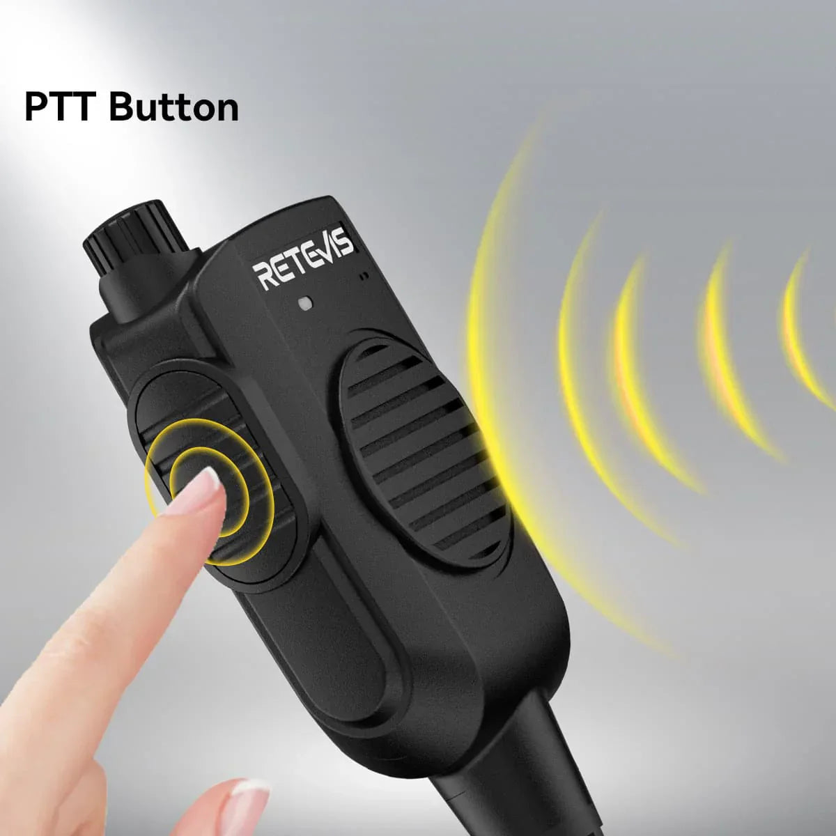 Retevis HK011 Amateur Ham Two-Way Radio Speaker Microphone With AI Noise Canceling Microphone 2 Pin K Plug