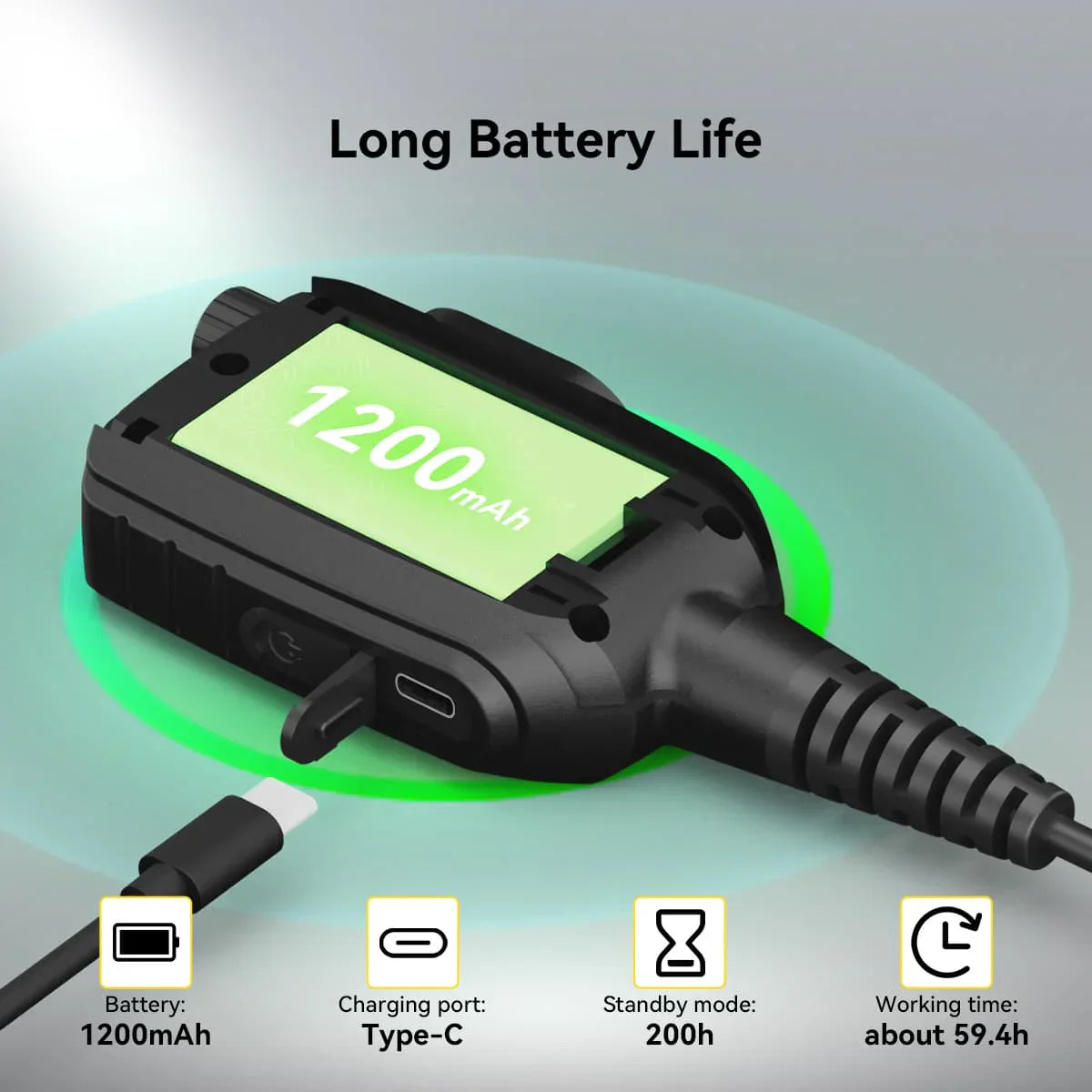 Retevis HK011 Amateur Ham Two-Way Radio Speaker Microphone With AI Noise Canceling Microphone 2 Pin K Plug