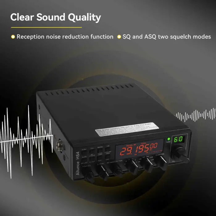 Retevis HS4 (Quad 5 AT-5555) 10+ Meter Mobile CB Style Amateur Ham Radio - 2024 Version With CTCSS/DCS