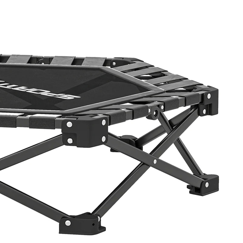 42-Inch Foldable Mini Fitness Trampoline with Adjustable Handlebar – 400 lb Capacity