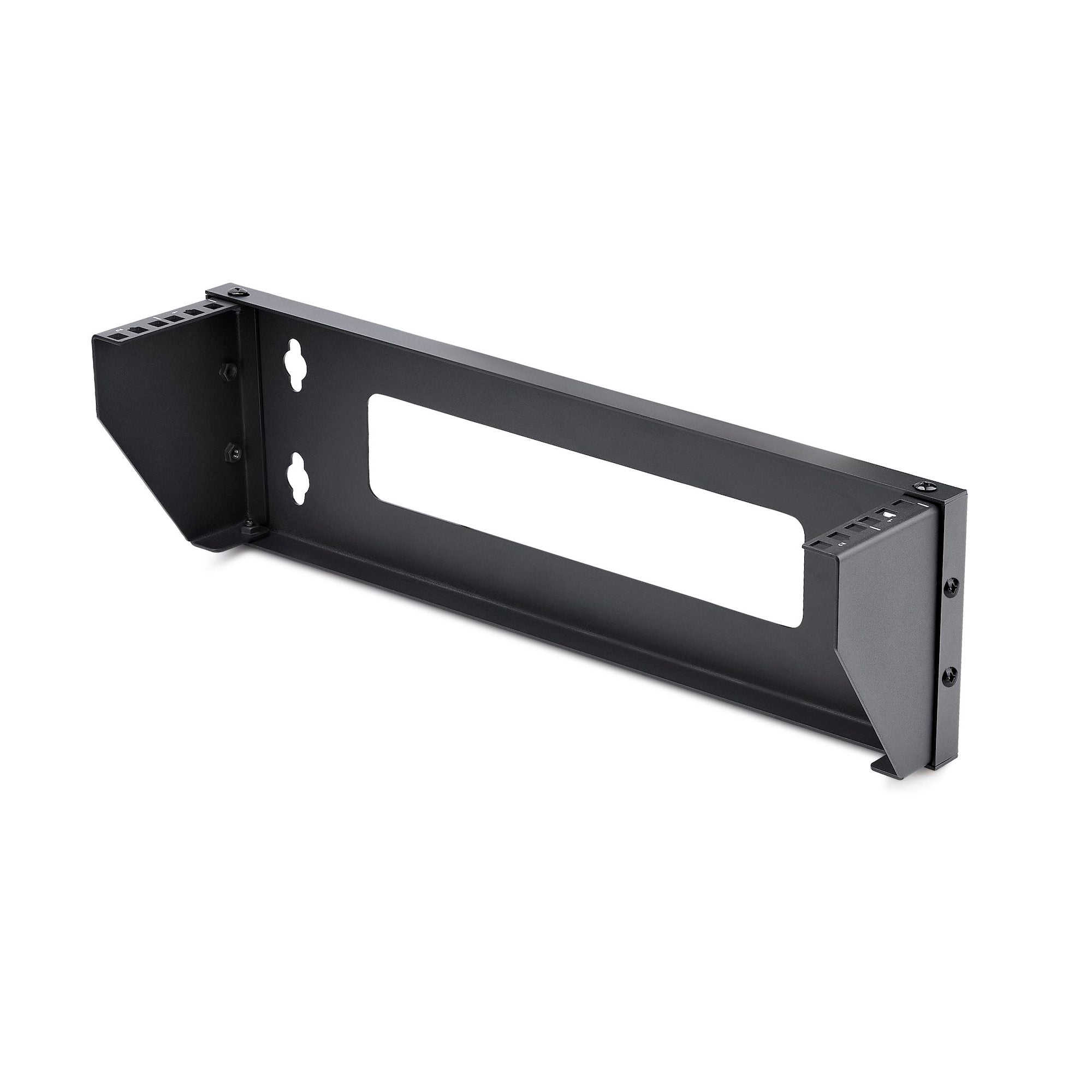 2U Vertical Wall-Mount Bracket For 19inch Rack Mountable Equipment, Max 121lb/55kg, For Patch Panels/Servers/NAS/Networking, Ships Flat-Packed, ISTA-6