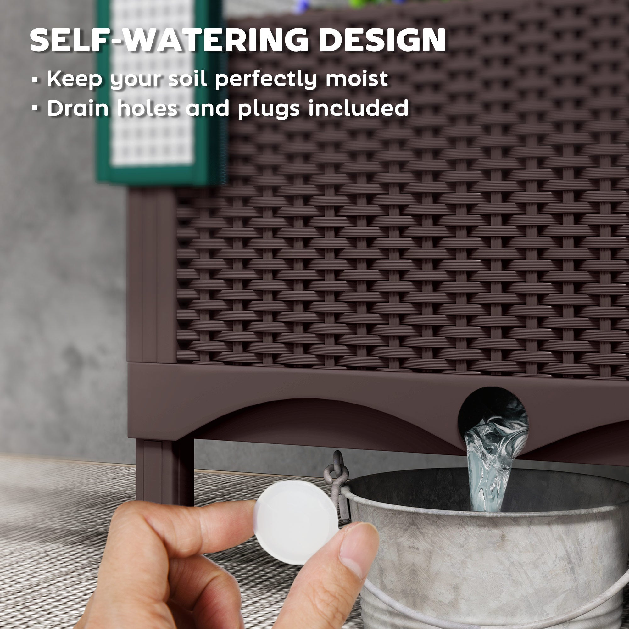 Outsunny Raised Garden Bed Kit with Trellis, Raised Flower Bed with PE Cover and Zipper Door, 31.5 x 15.7 x 48.8 inch, Brown