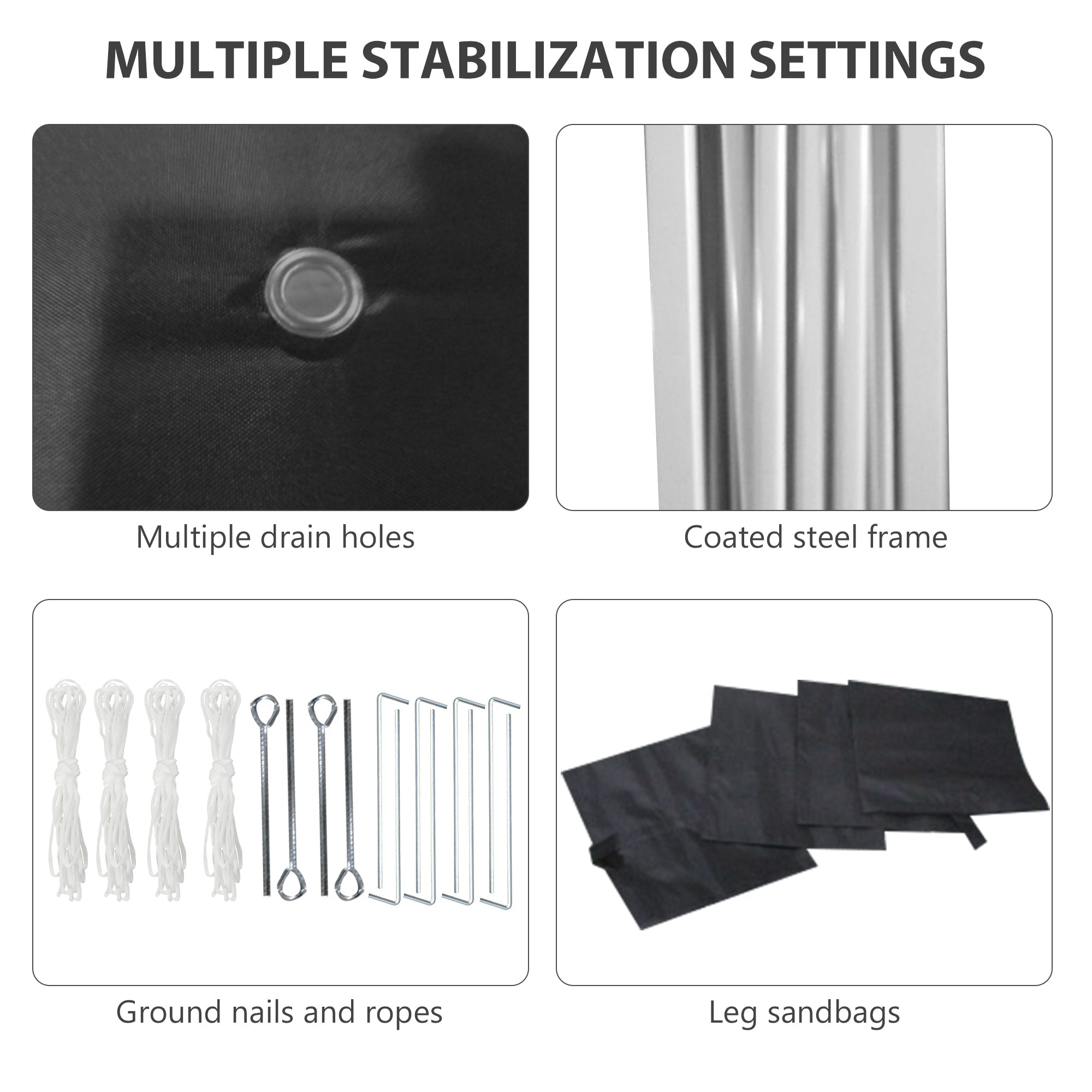 Outsunny 10' x 10' Pop Up Canopy with Sidewalls, Roller Bag, Height Adjustable Instant Tent for Outdoor Garden Patio, Black