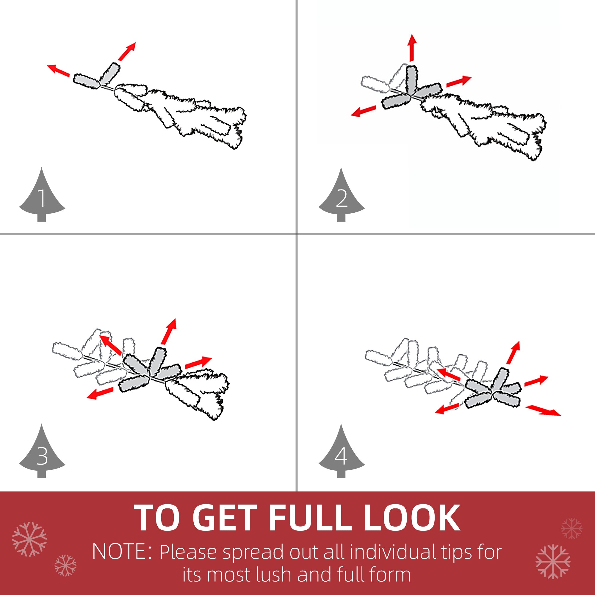 HOMCOM 5ft Artificial Snow-Flocked Tree Holiday Home Indoor Christmas Decoration with Metal Feet, Green