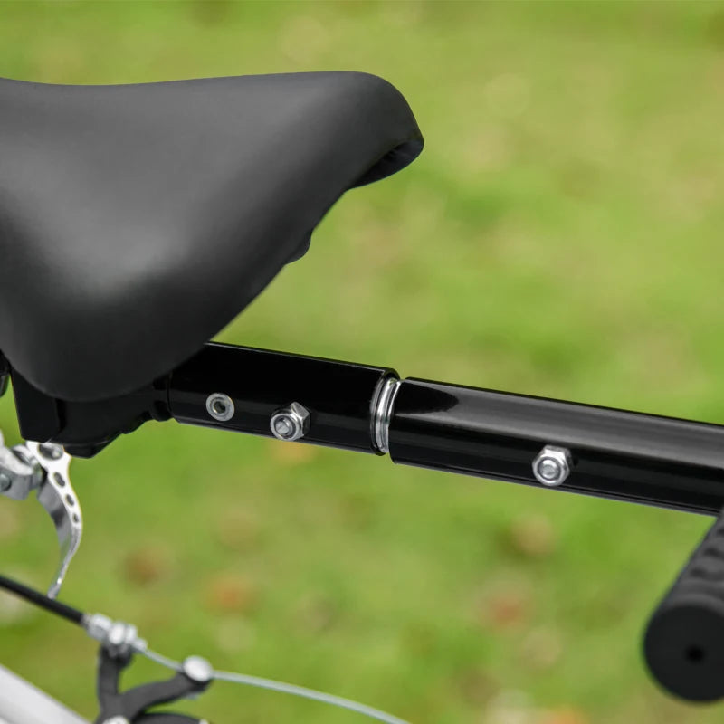 Aosom Multi-Functional Bike Trailer Steel Large Bike Luggage Cart Carrier Grey