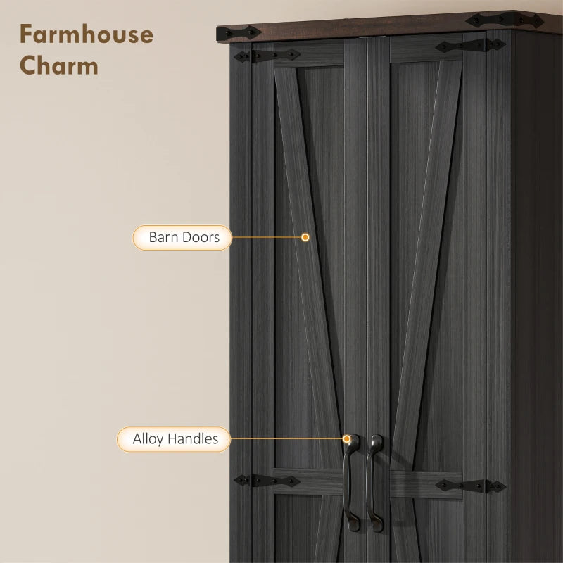 71" Pantry Cabinet, Kitchen Storage Cabinet with Adjustable Shelves, 2 Doors and Drawer for Dining Room, Black