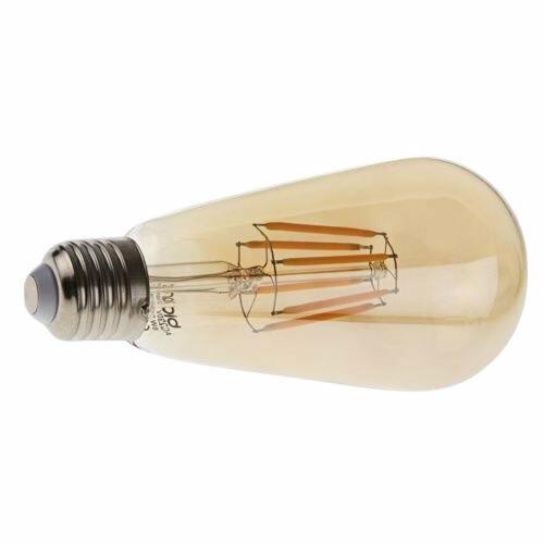 ST64 8W LED Edison Bulb Warm White Dimmable E26 Vintage LED Filament Light Bulb~1045