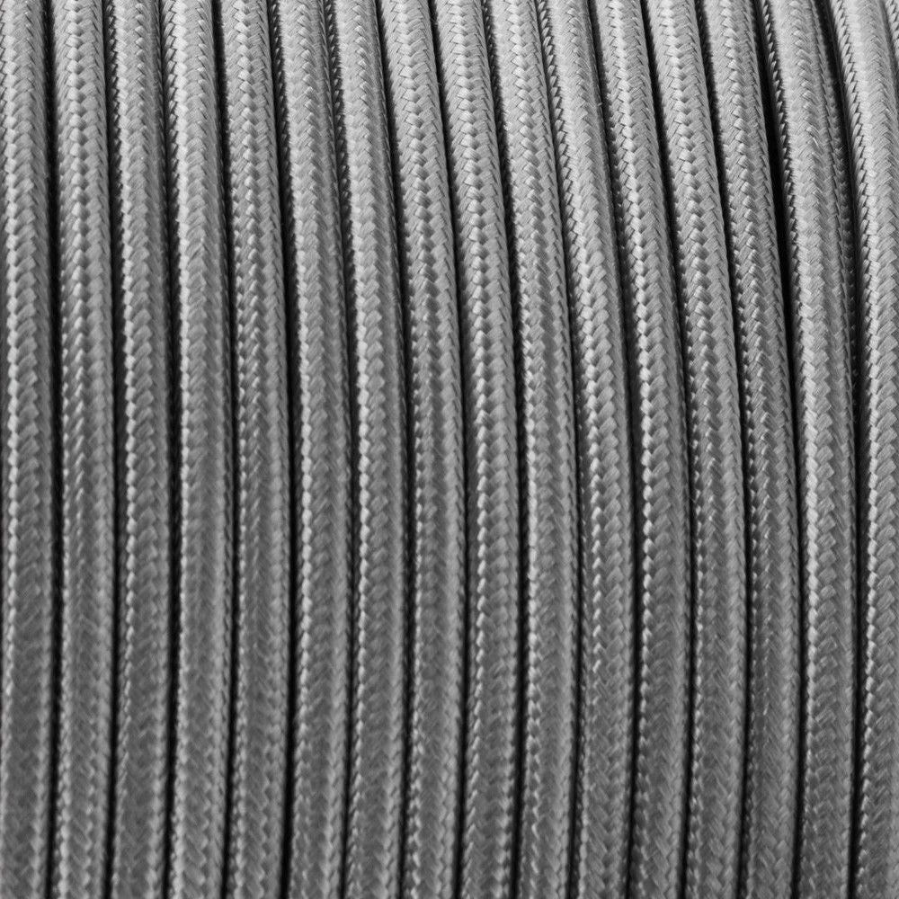 2-Core Electrical Round Cable with Grey Color fabric finish~1441