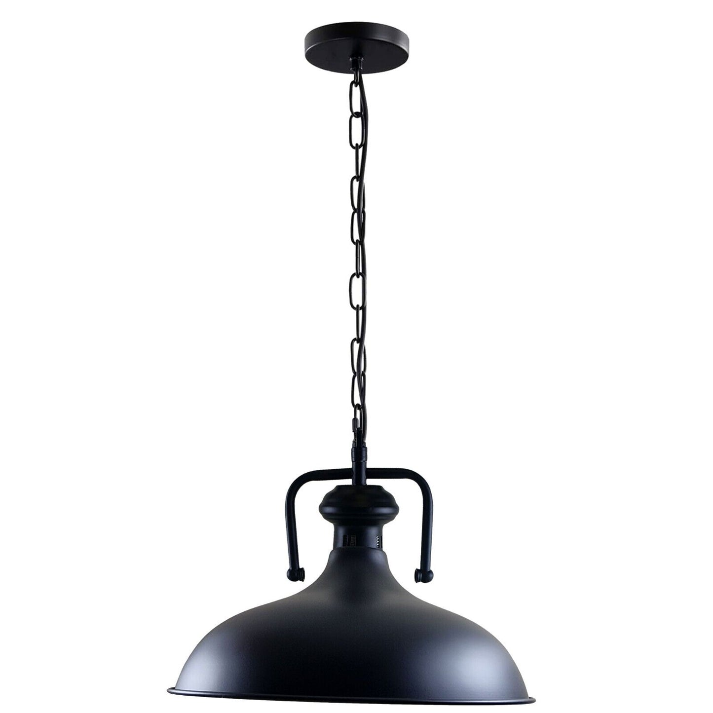 Single-Head Black Barn Shape Ceiling Pendant Light ~ 1733