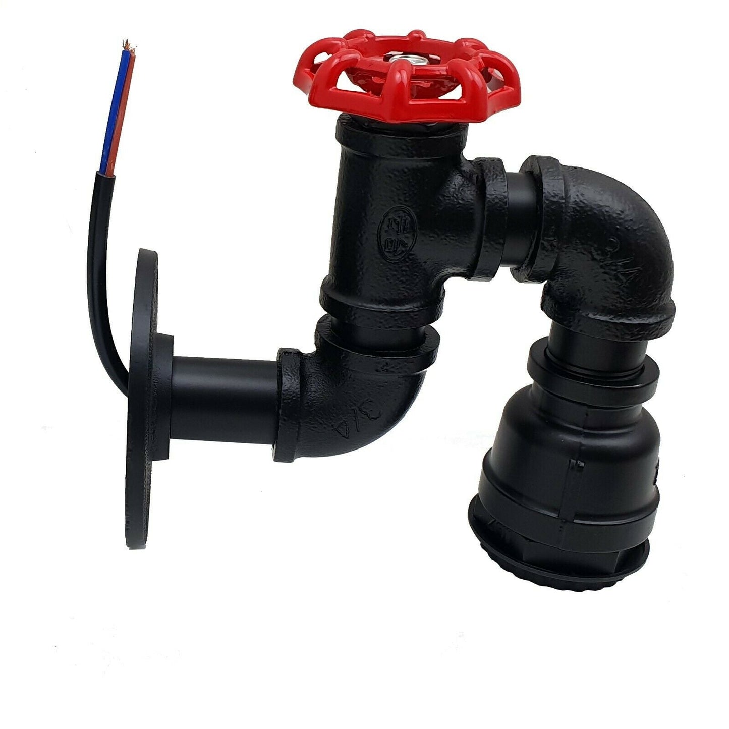 Single-head Rustic Red Water Pipe Steampunk Wall Lamp ~1583