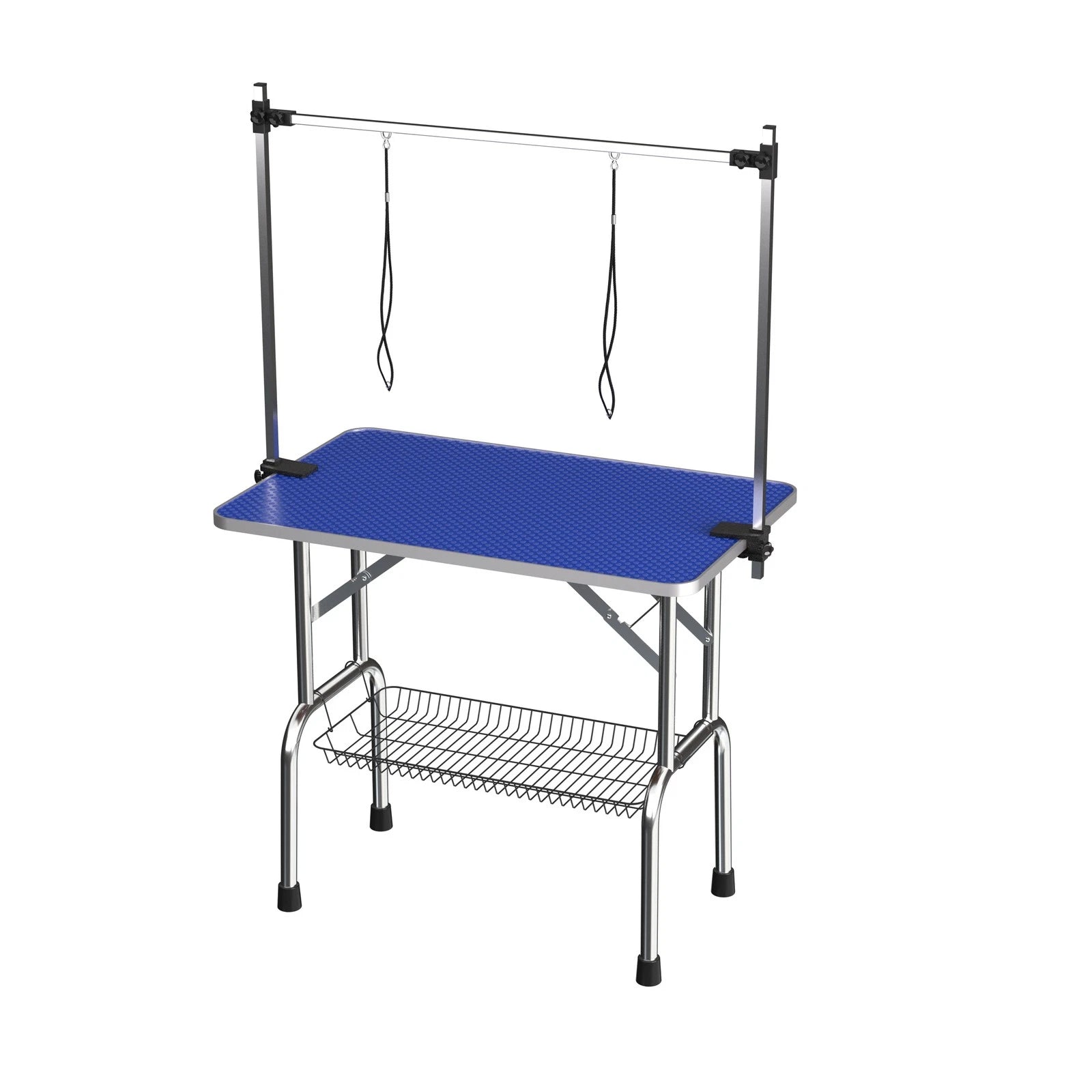 42" Foldable Pet Grooming Table with Adjustable Arm, Noose & Storage Basket – Heavy Duty Non-Slip Dog & Cat Grooming Station