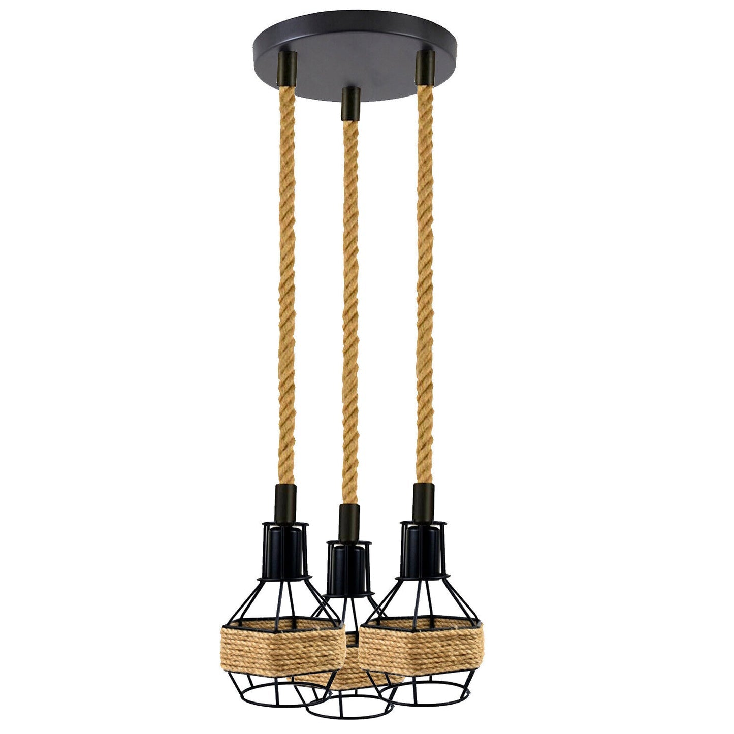 Hemp Rope Hanging Pendant Light ~ 1734