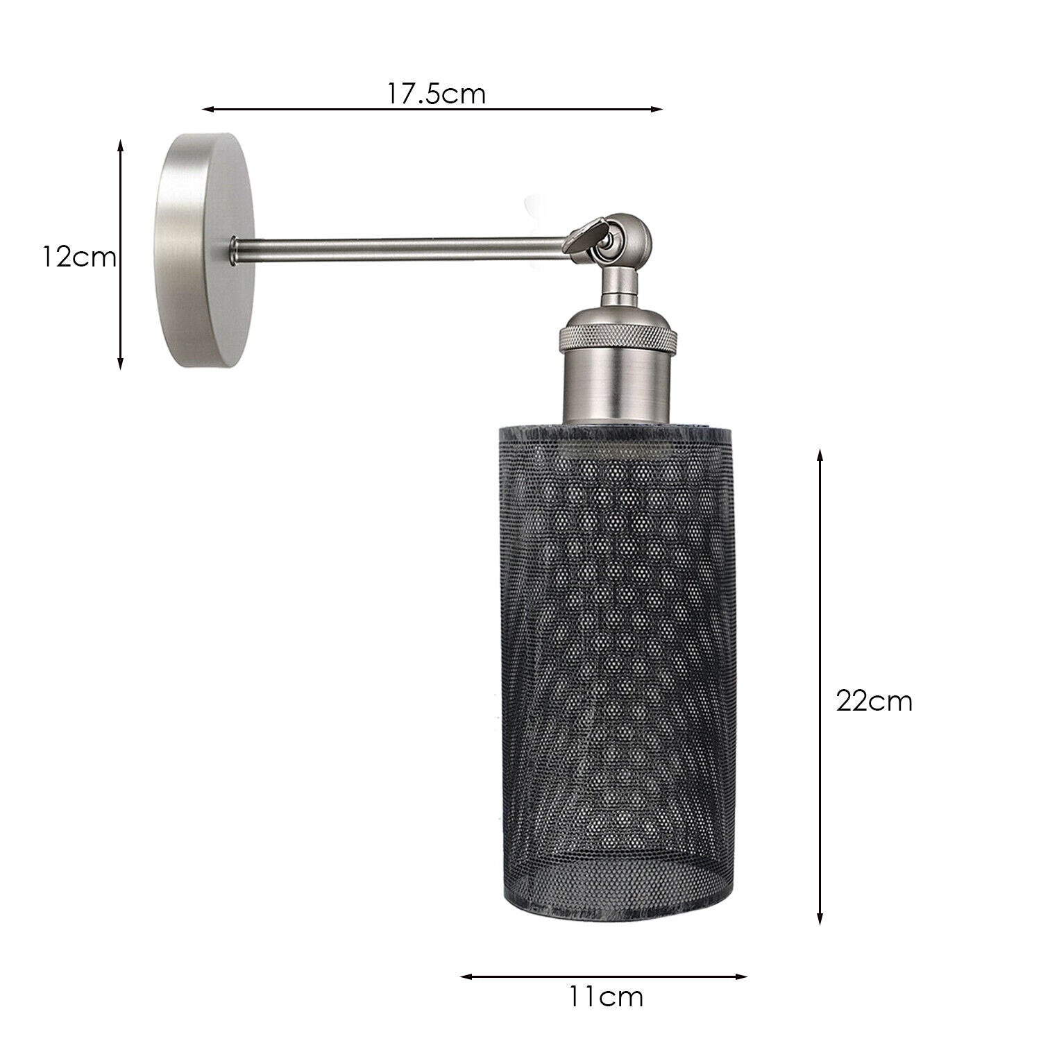 Adjustable Angle Wall Mounted Metal Cage Wall Lights for Bedroom~1849