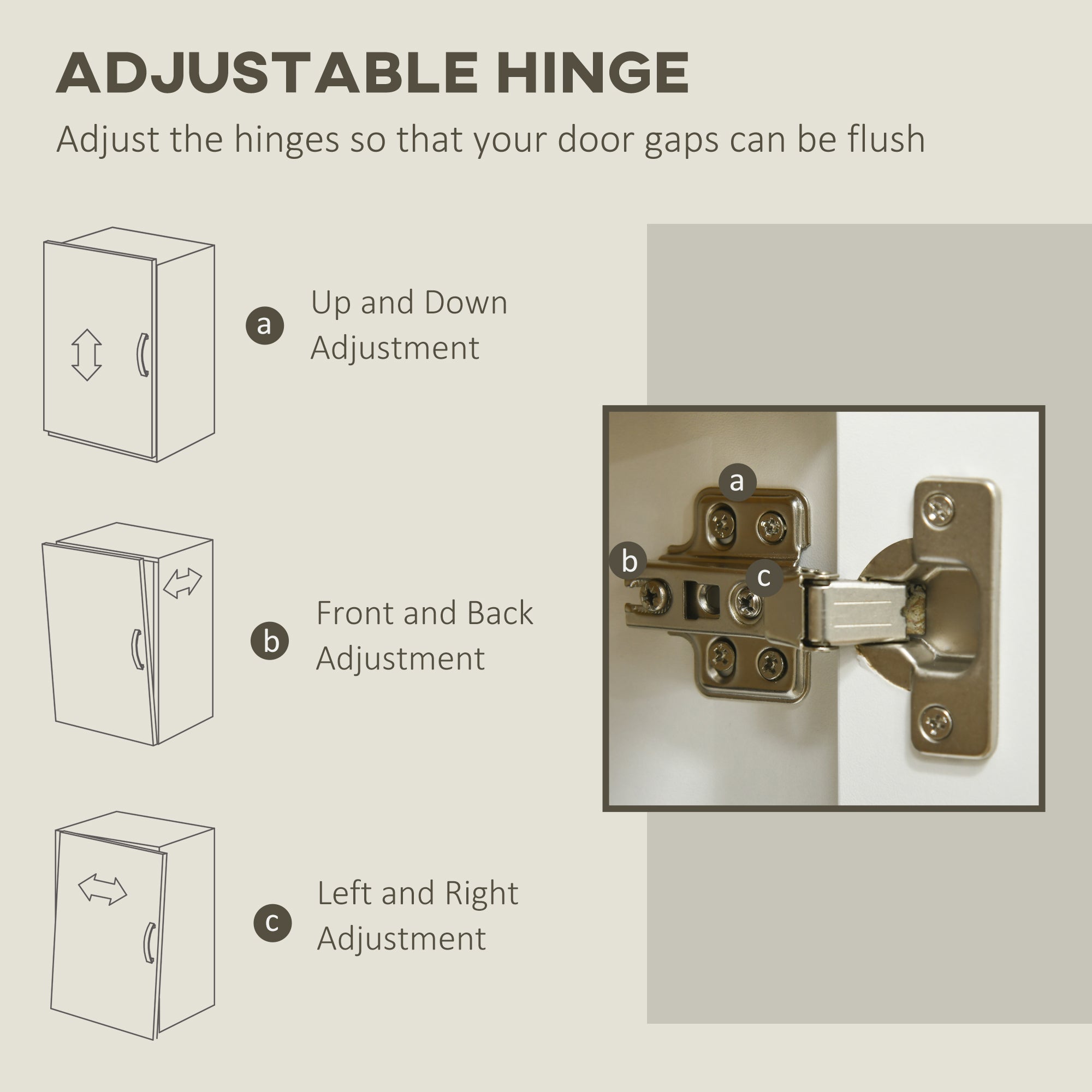 HOMCOM Classic White Buffet Table: Elegant Sideboard with Double Doors & Adjustable Shelf for Living Rooms & Entryways