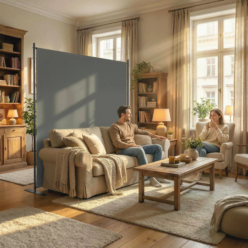 Outdoor Freestanding Outdoor Privacy Screen, Privacy Panel, 70.9" x 70.9", Dark Grey