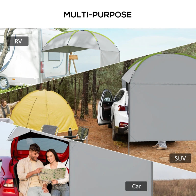 SUV Awning Tailgate Tent, Portable Car Awning with Side Wall, for Truck, RV, Van, Trailer and Overlanding Camping