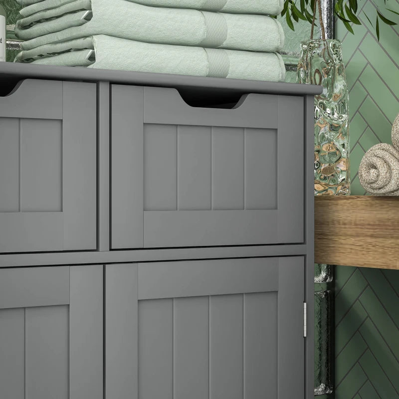 Bathroom Cabinet, Bathroom Storage Cabinet with 2 Drawers, Adjustable Shelf for Living Room, Entryway, Grey